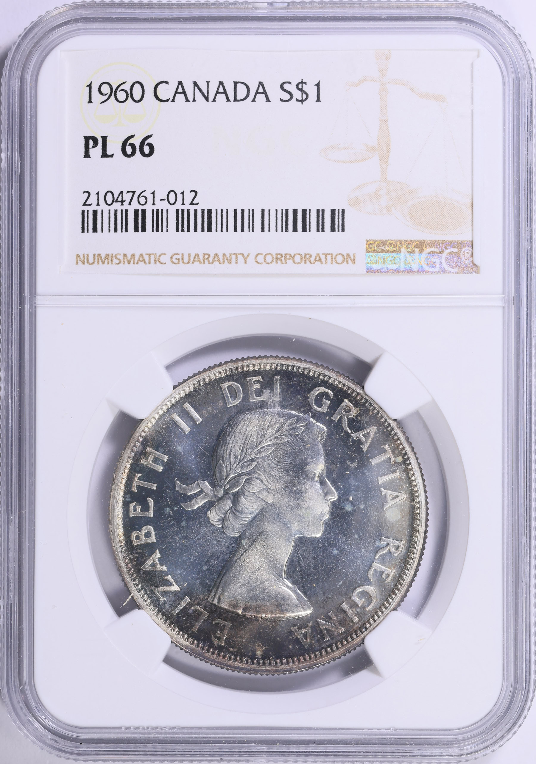 Canada 1960 Silver Dollar KM-54 NGC PL-66 (Item 1992182