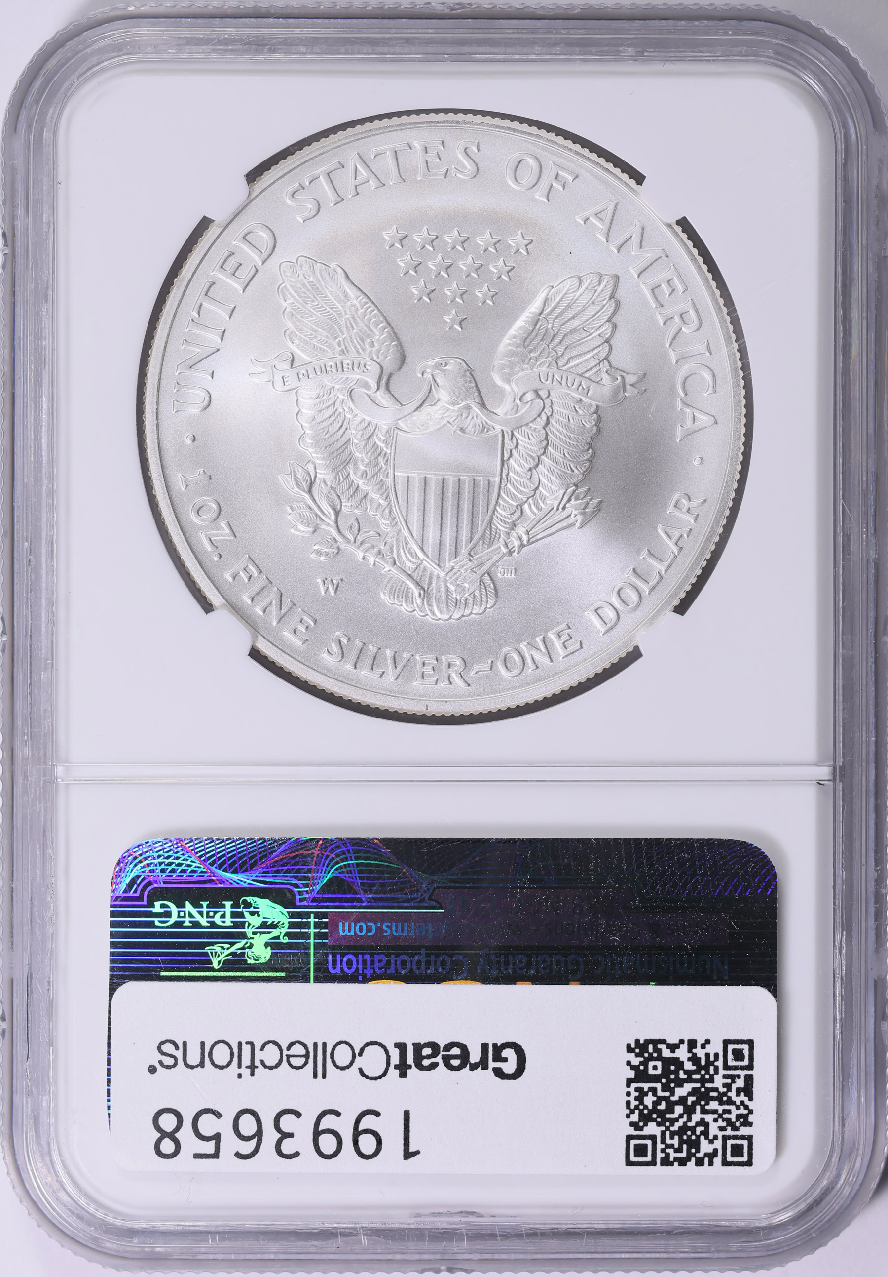 2007-W $1 Silver Eagle Burnished NGC MS-70 (Toned) (Item 1993658