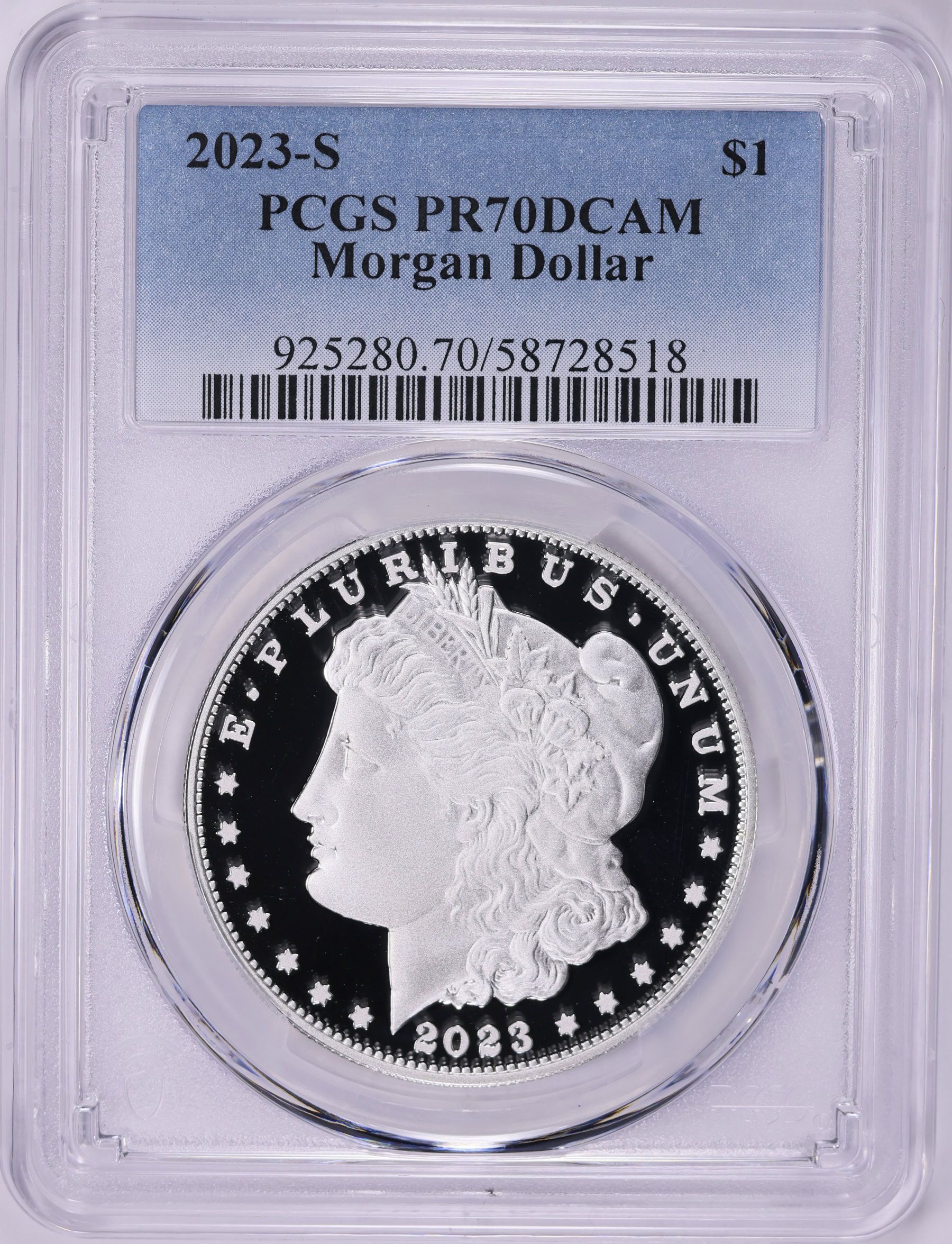 2023-S Morgan Silver Dollar PCGS Proof-70 DCAM | PCGS Cert