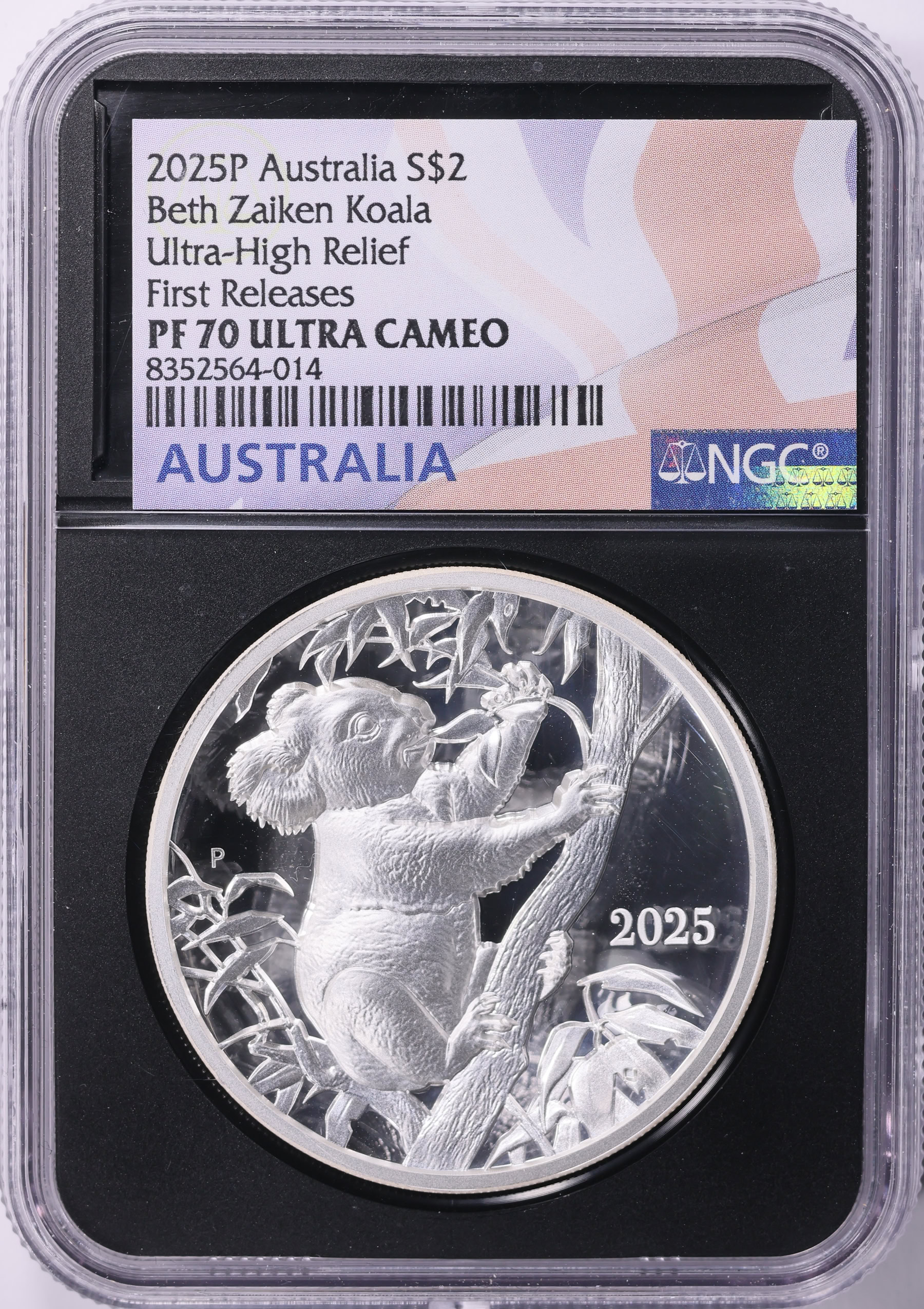 Australia 2025-P Silver $2 Koala Beth Zaiken Design Ultra High
