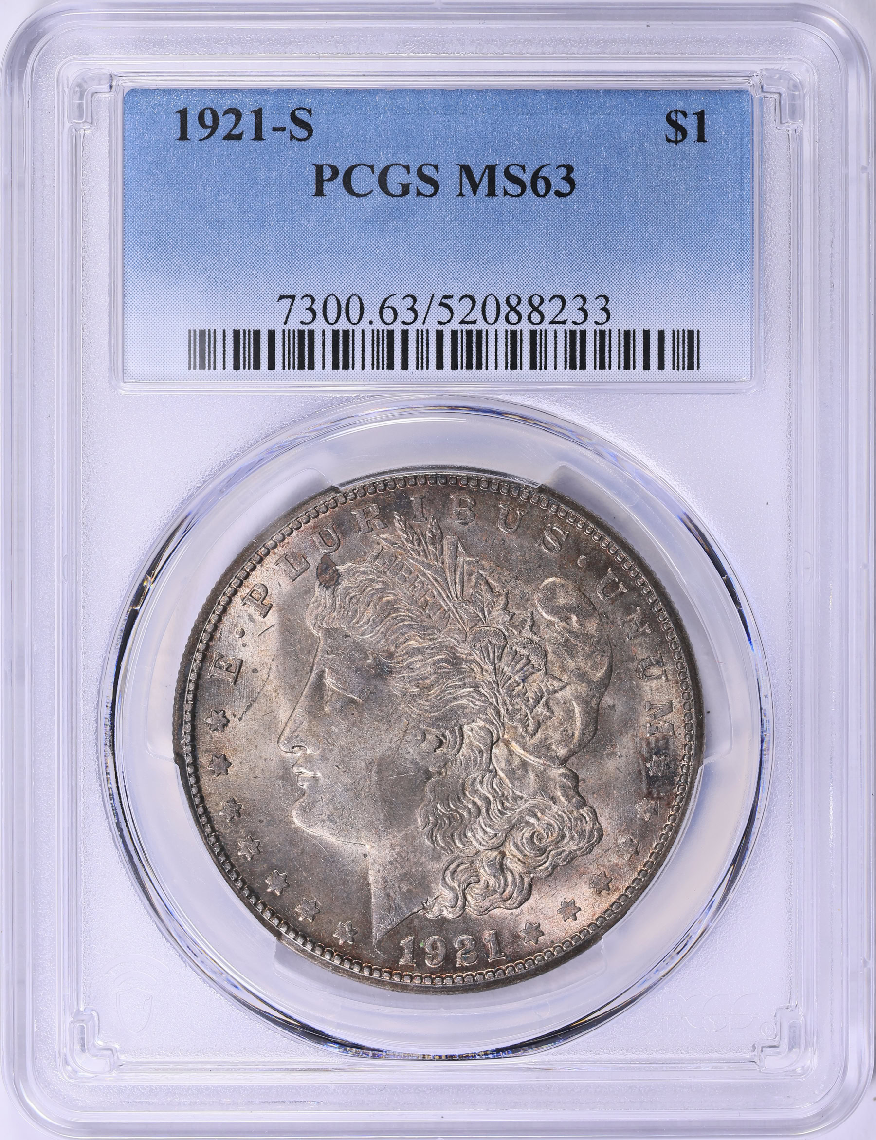 1921-S Morgan Silver Dollar PCGS MS-63 (Toned) (Item 1994148