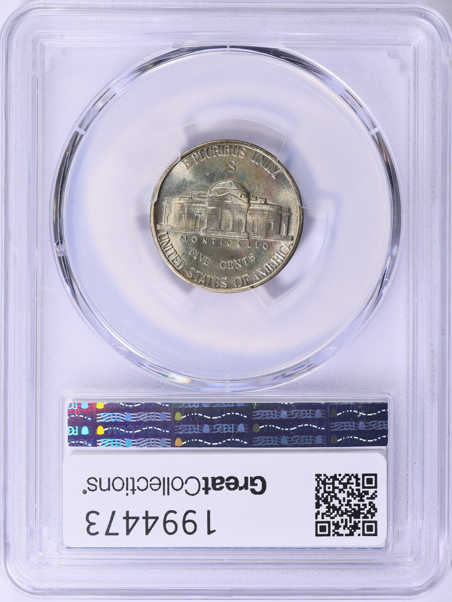 コレクション PCGS MS67 1944-S Jefferson Nickel PCGS MS-66+ (Toned) (Item 1994473