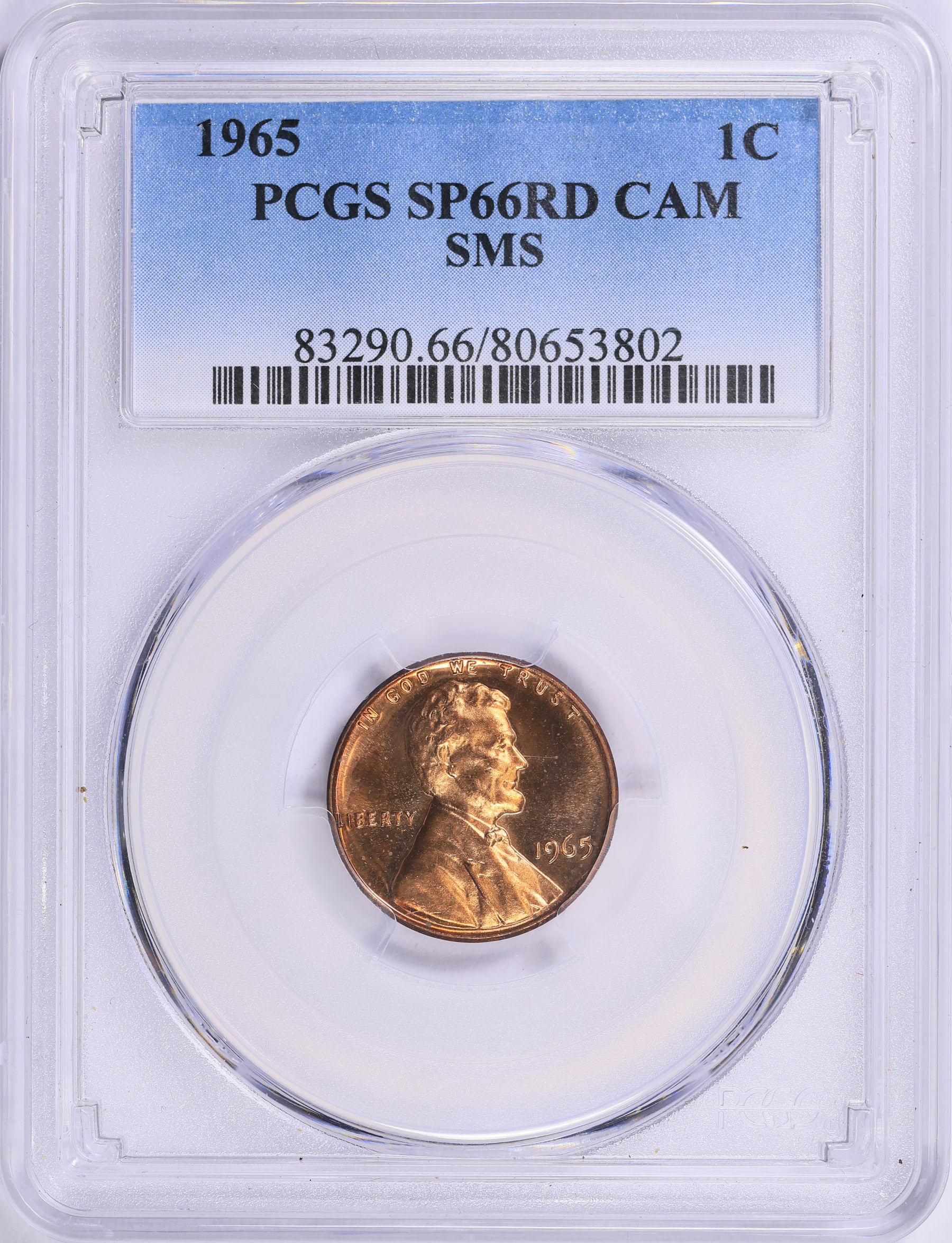 【美品】1965 SMS プルーフリンカーン メモリアルセント1C レッド 1965 SMS LINCOLN MEMORIAL CENT PENNY 1C NGC CERTIFIED MS 68 RD
