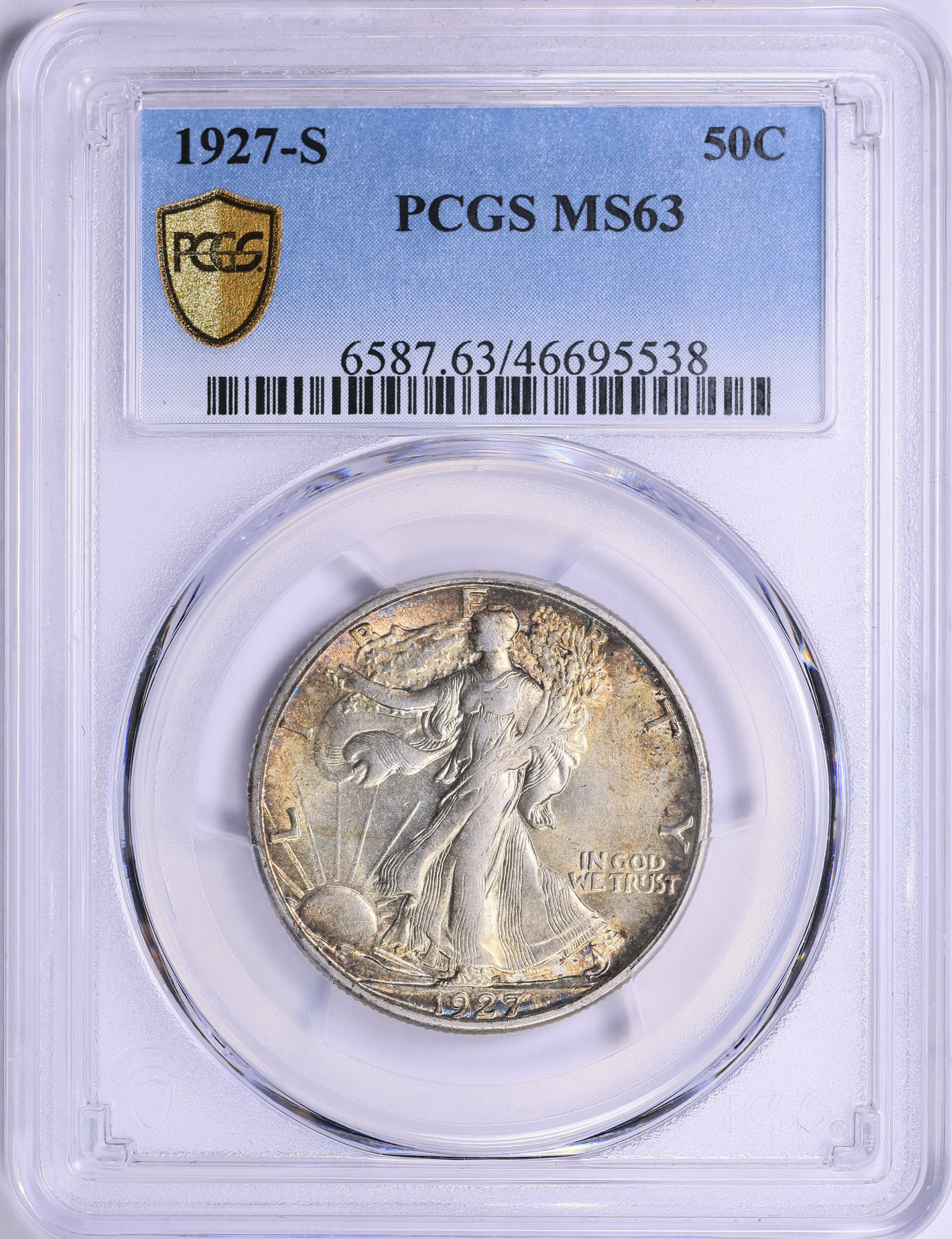 ○イタリア 1927R-Ⅵ PCGS MS63 エマヌエーレ3世 20リラ銀貨