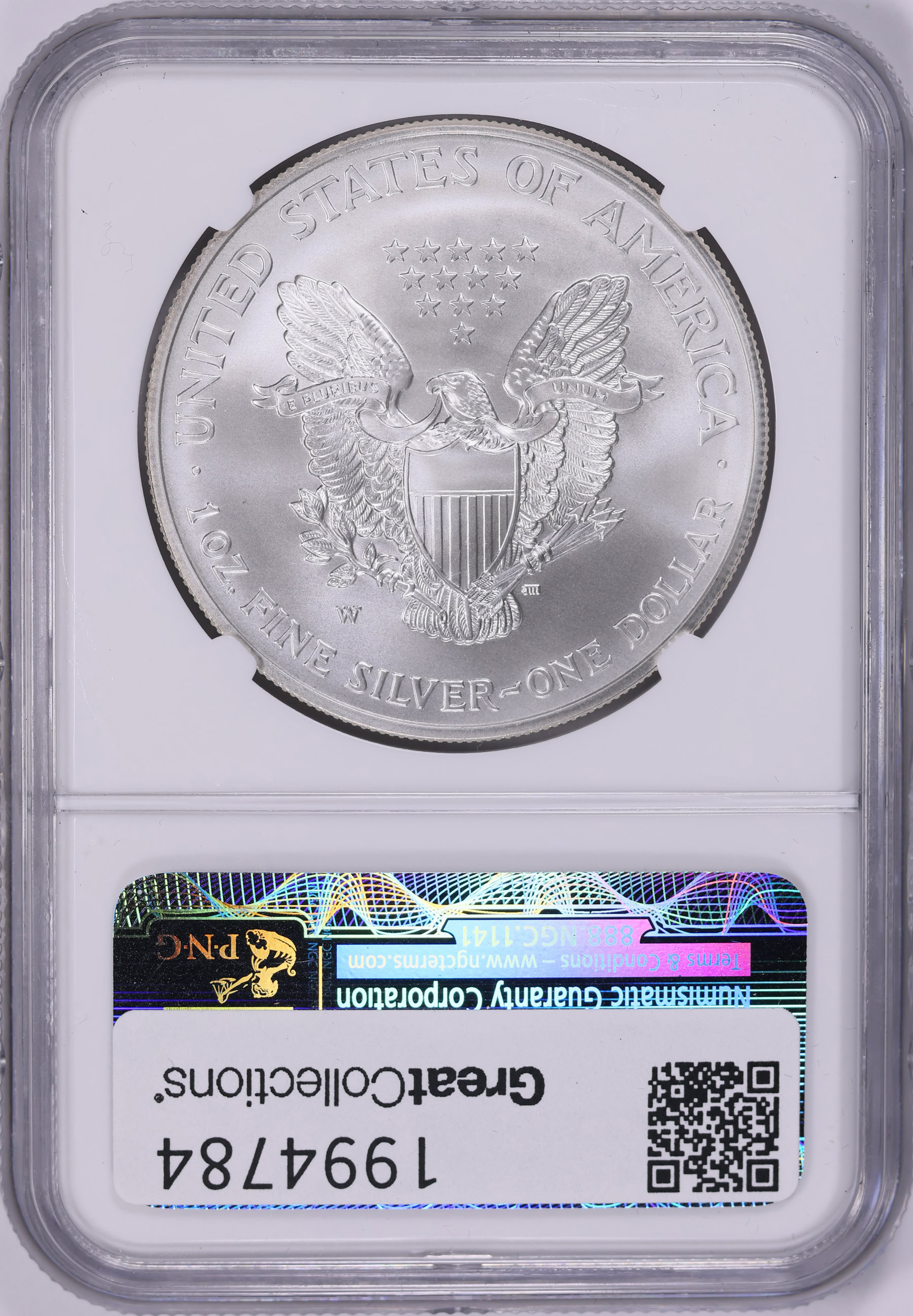 2007-W $1 Silver Eagle Burnished NGC MS-70 (Item 1994784