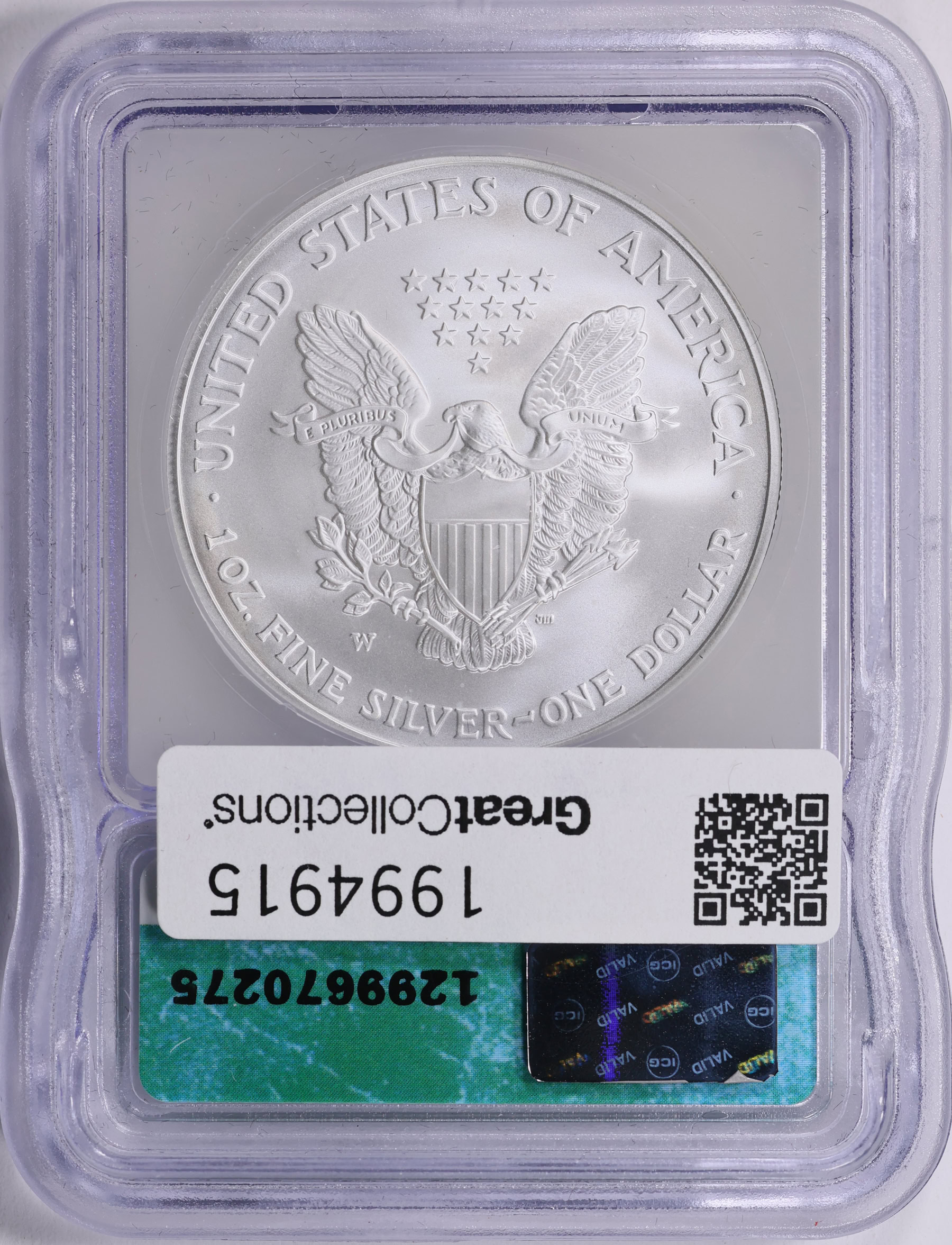 2006-W $1 Silver Eagle Satin Finish ICG SP-70 (Item 1994915