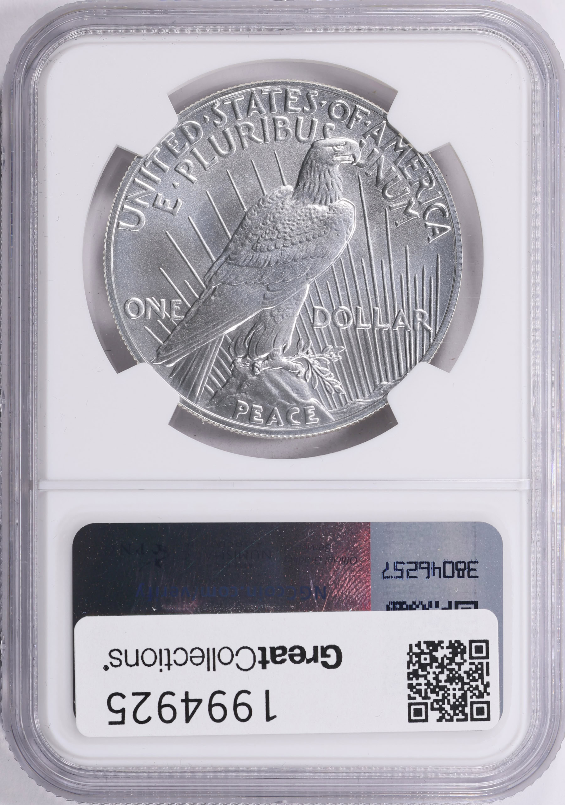 ☆土終 【NGC UNC D】1944B インド RUPEE銀貨 未使用- //世界コイン 古銭