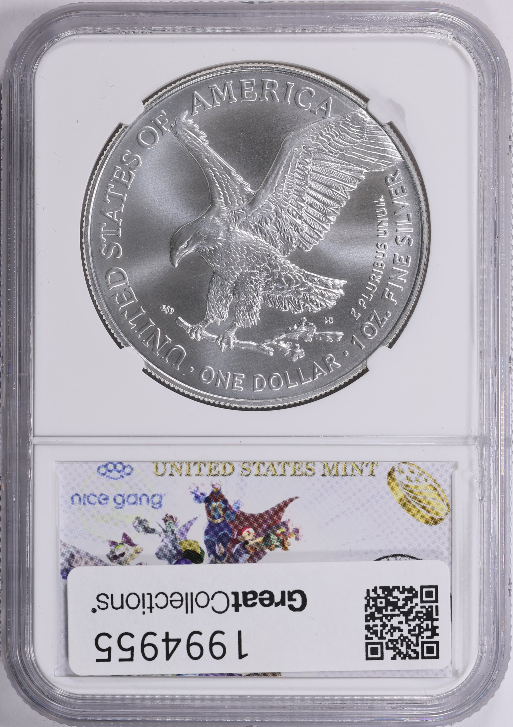 2024-(P) $1 Silver Eagle with Star Privy First Day of Issue NGC MS