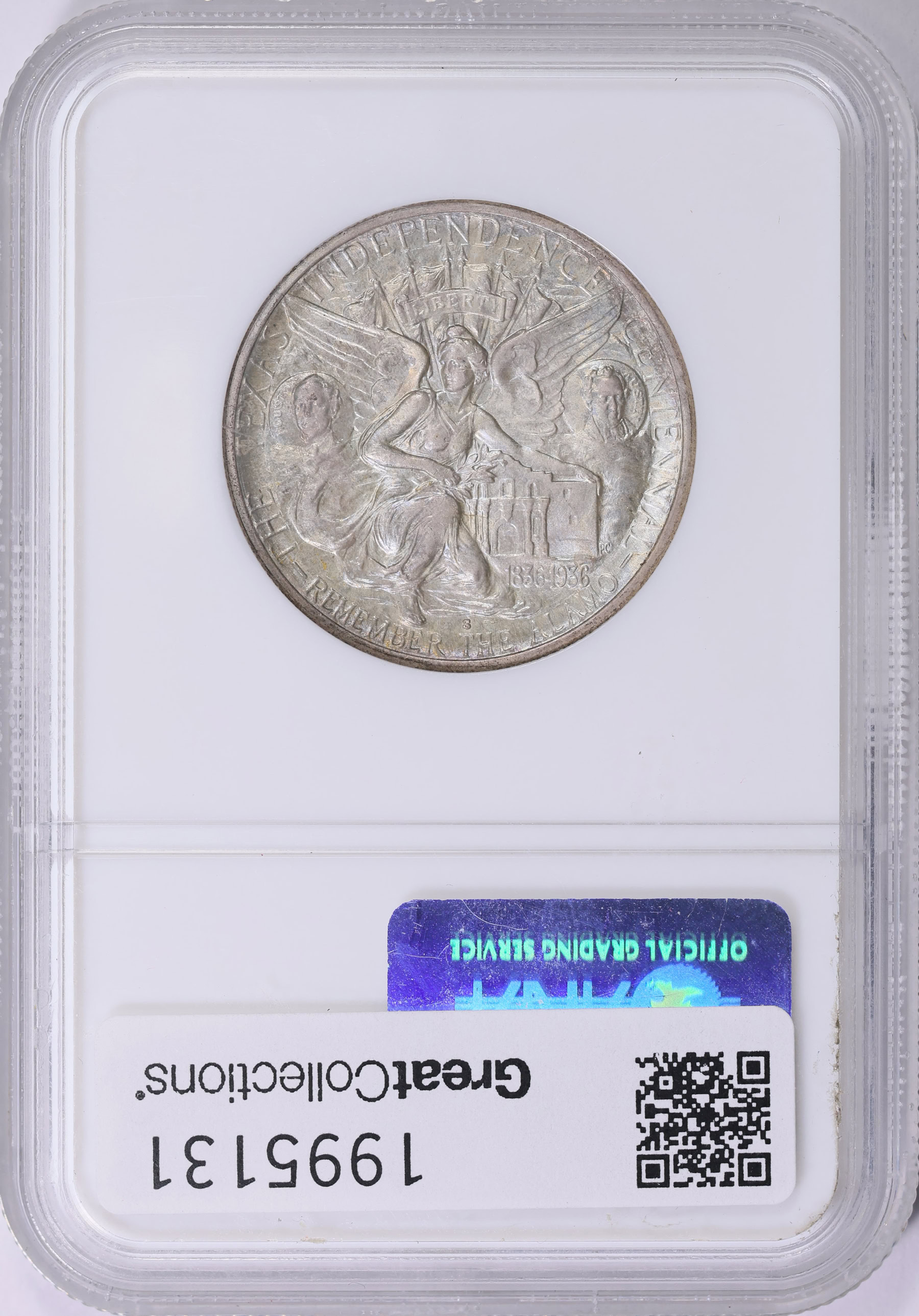 1937-S Texas Centennial Half Dollar NGC MS-66 (Toned) (Item