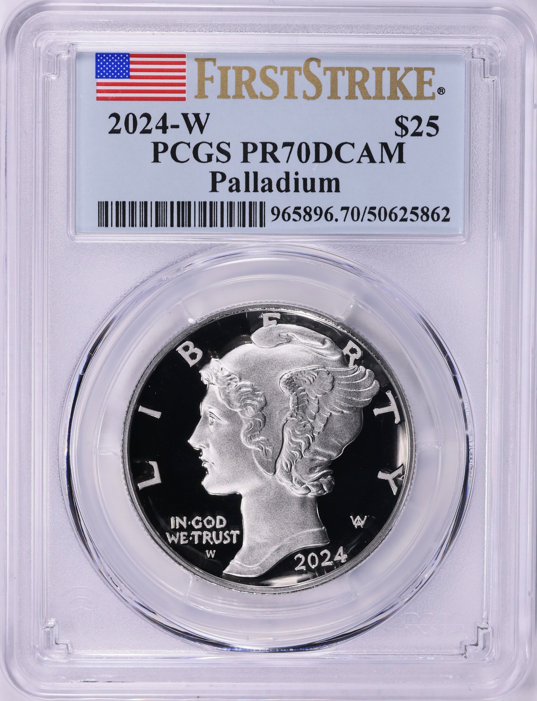2024-W $25 American Liberty Palladium First Strike PCGS Proof-70