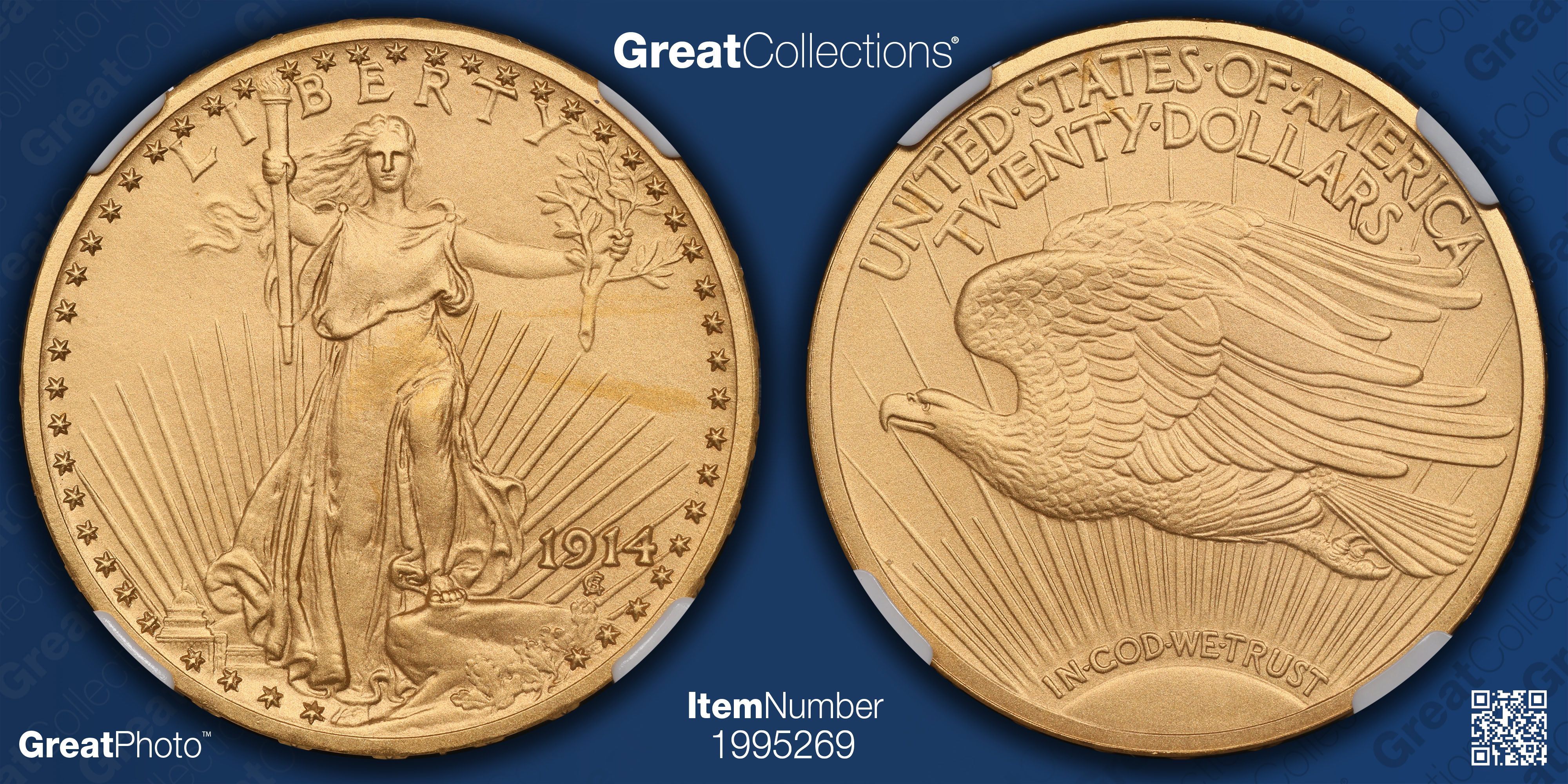 1914 Saint-Gaudens Gold Double Eagle NGC Proof-67 (Ferrari