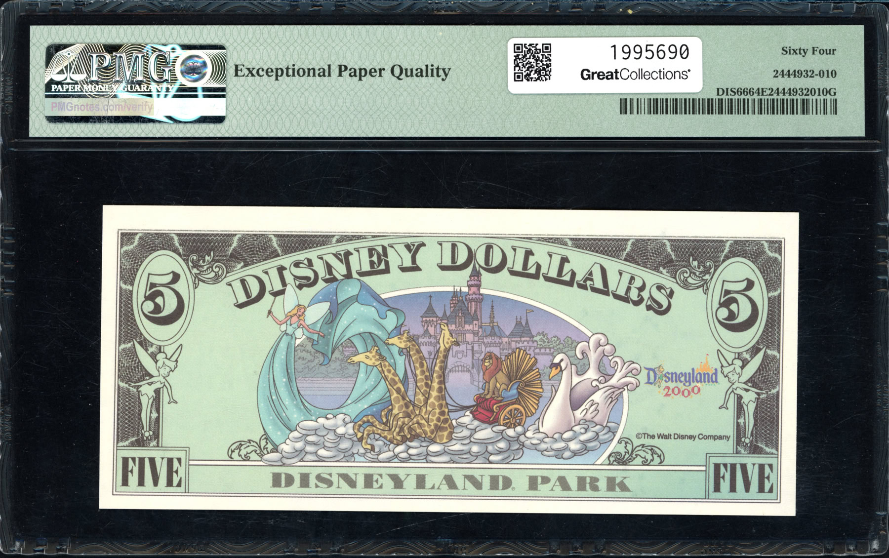 2000 Disneyland $5 Disney Dollar Goofy / Parade / Millennium