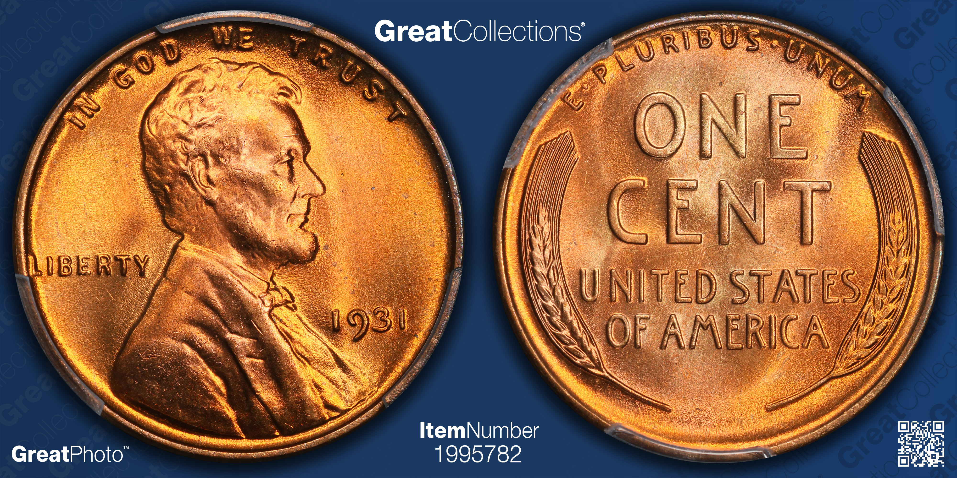 1931 Lincoln Cent PCGS MS-67+ RD (CAC Green) (Blay-Biwald
