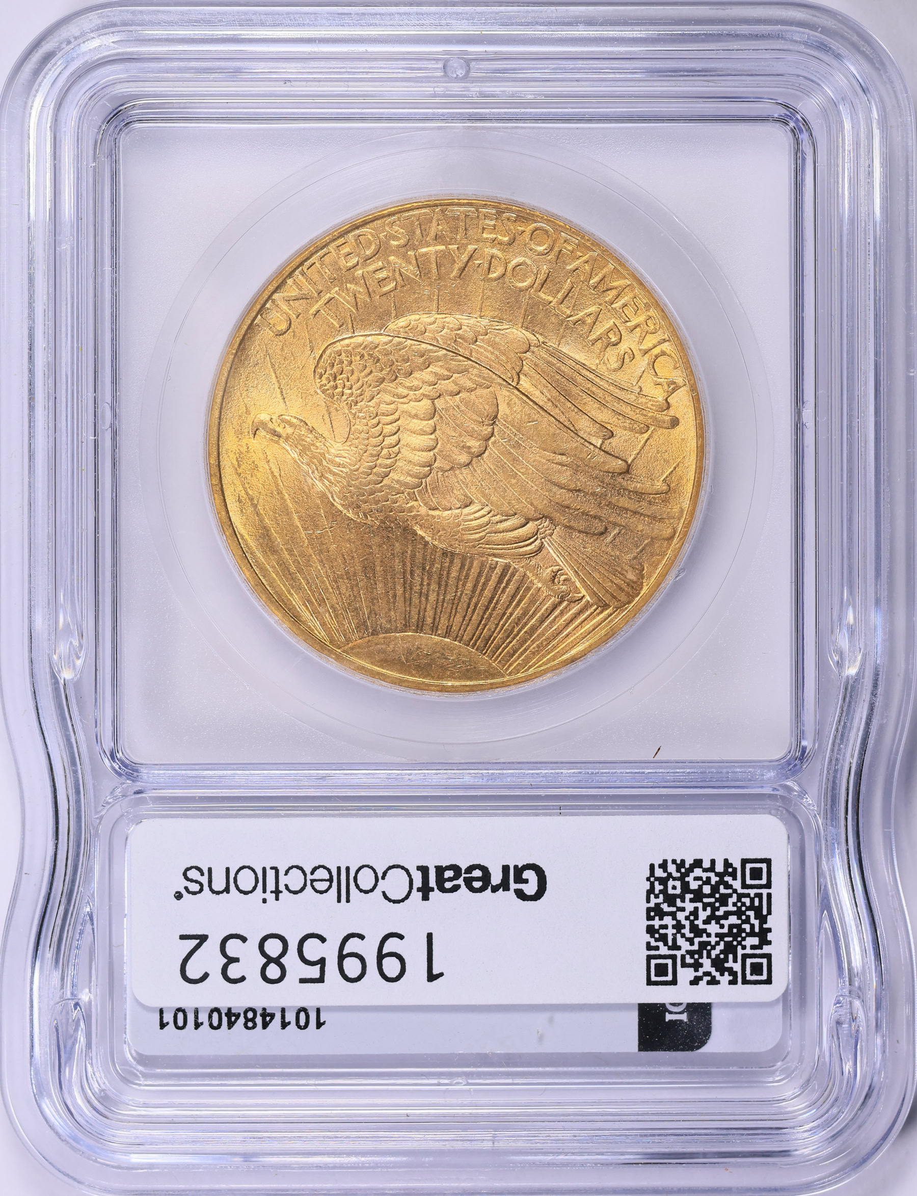 1908-D Saint-Gaudens Gold Double Eagle No Motto ICG MS-65 (Item