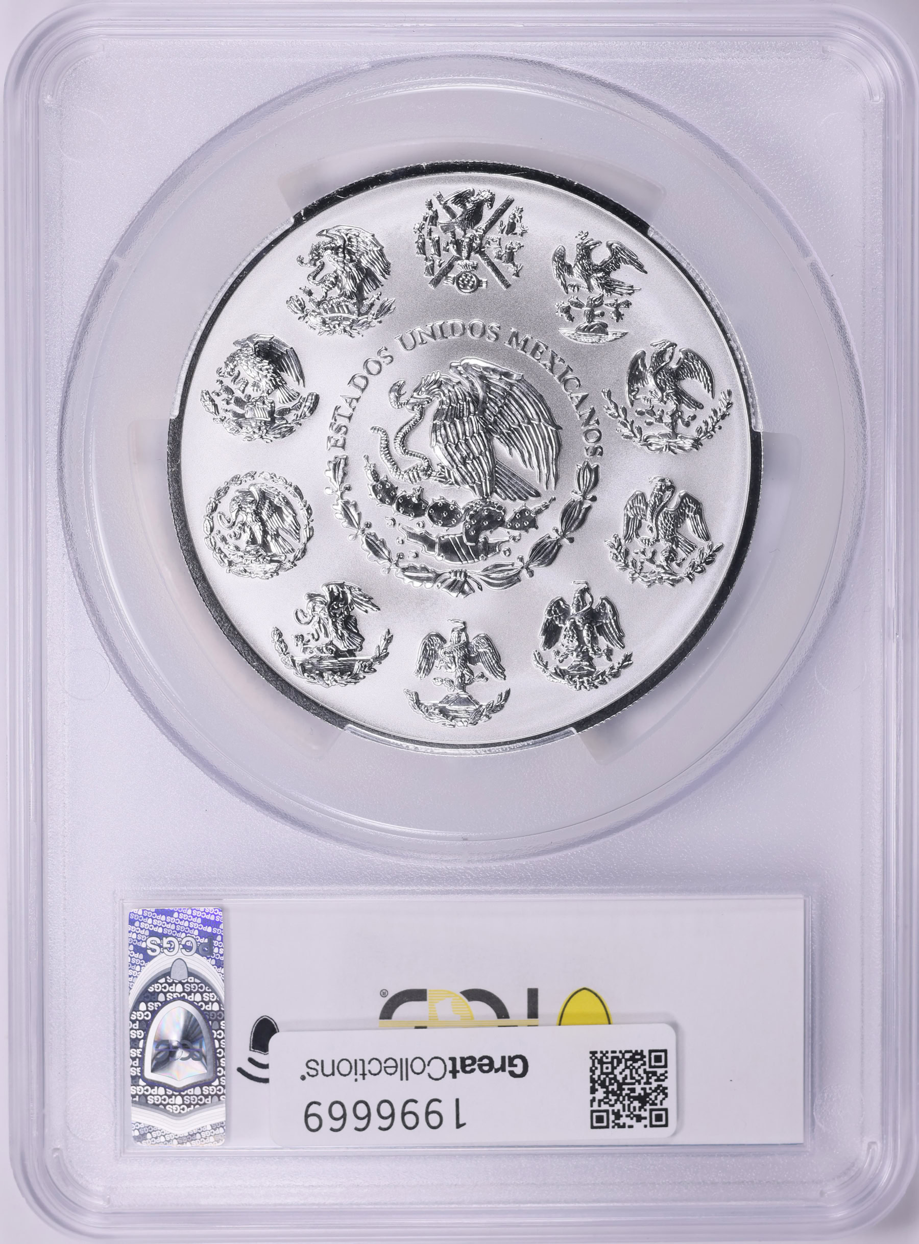 Mexico 2024-Mo Silver 5 Onza Libertad Reverse Proof KM-615 PCGS