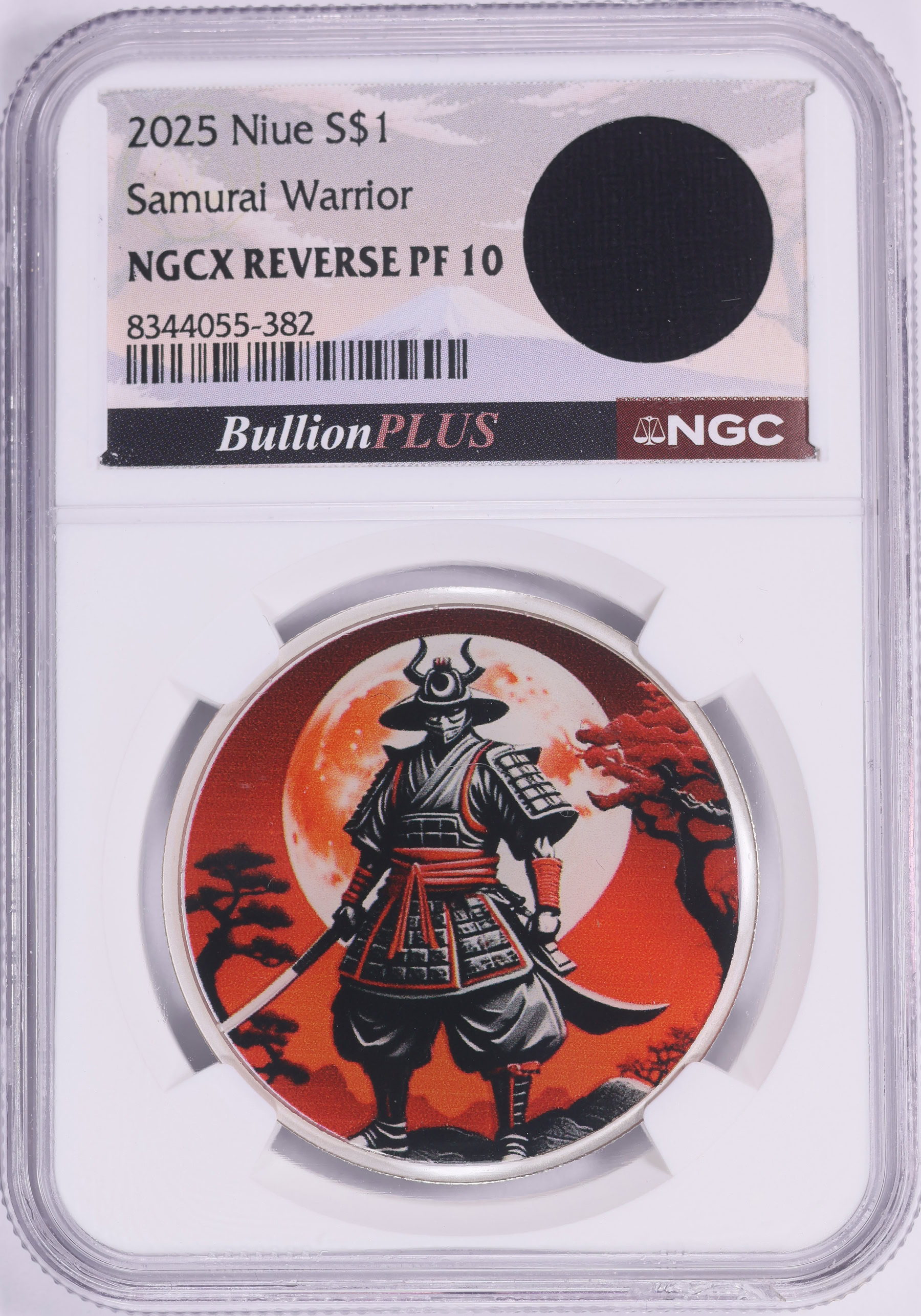Niue 2025 Colorized Silver Dollar Samurai Warrior Reverse Proof