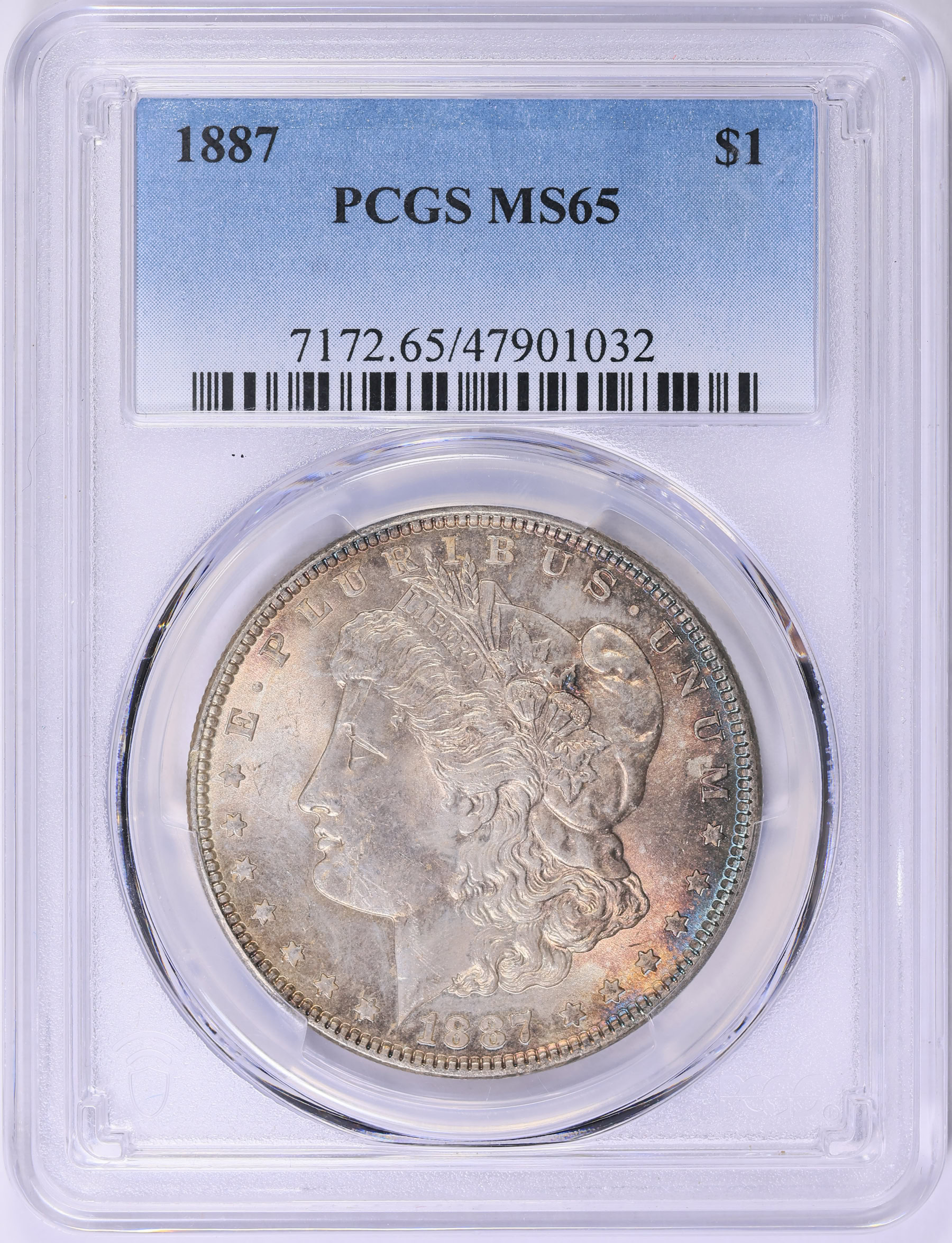 1887 Morgan Silver Dollar PCGS MS-65 (Toned) (Item 1997280