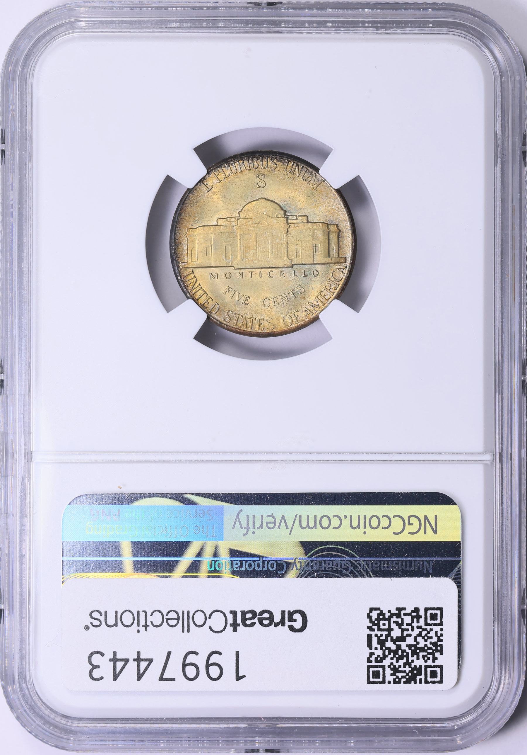 1943-S Jefferson Nickel NGC MS-67+ (Toned) (Item 1997443