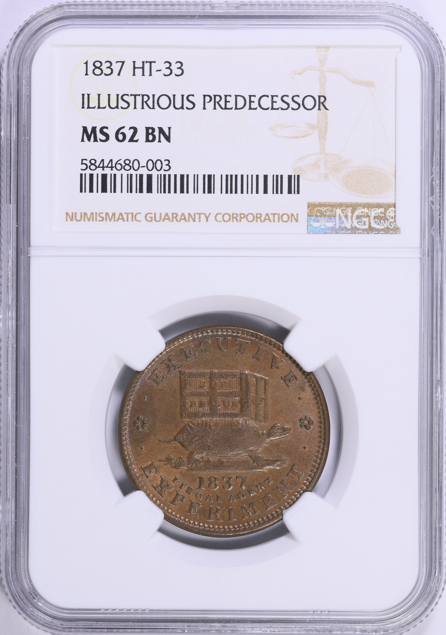 1837 Illustrious Predecessor - Executive Experiment Hard Times