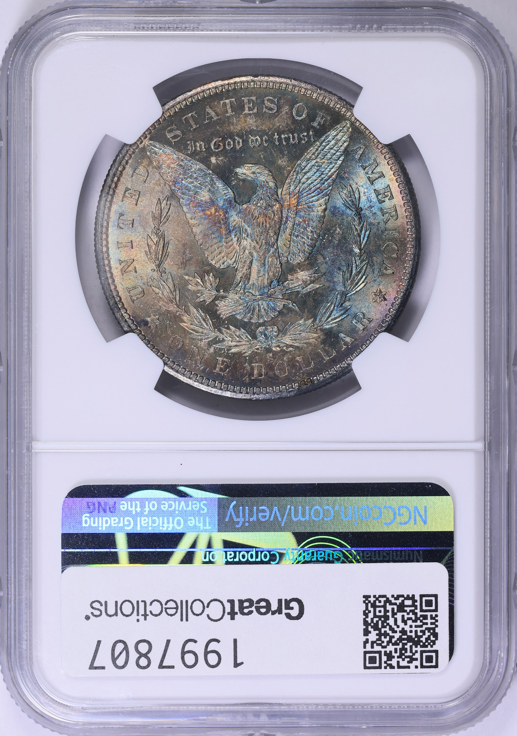 1880-S Morgan Silver Dollar NGC MS-65 (CAC Green) (Toned) (Item