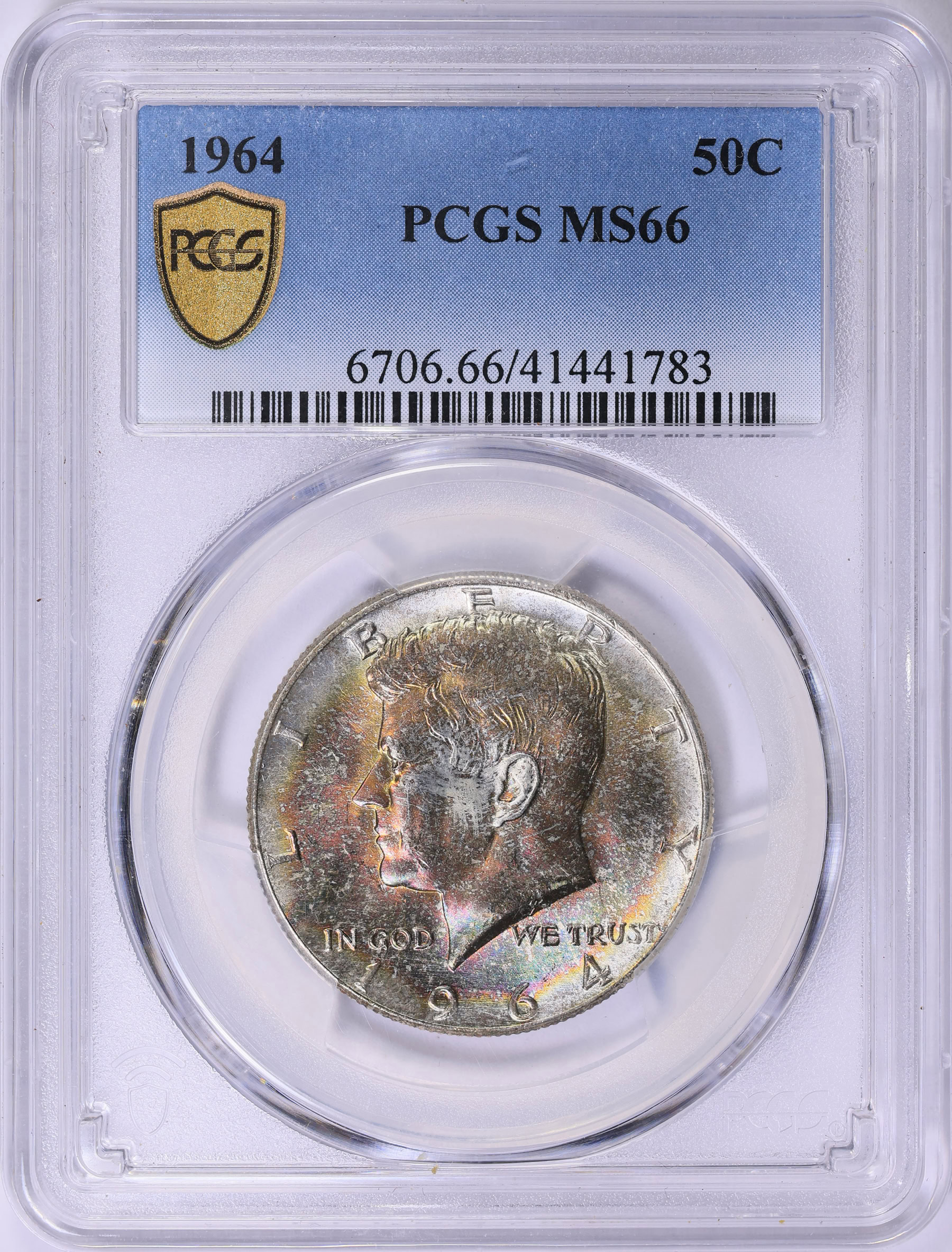 1964 Kennedy Half Dollar PCGS MS-66 (Toned) (Item 1997904
