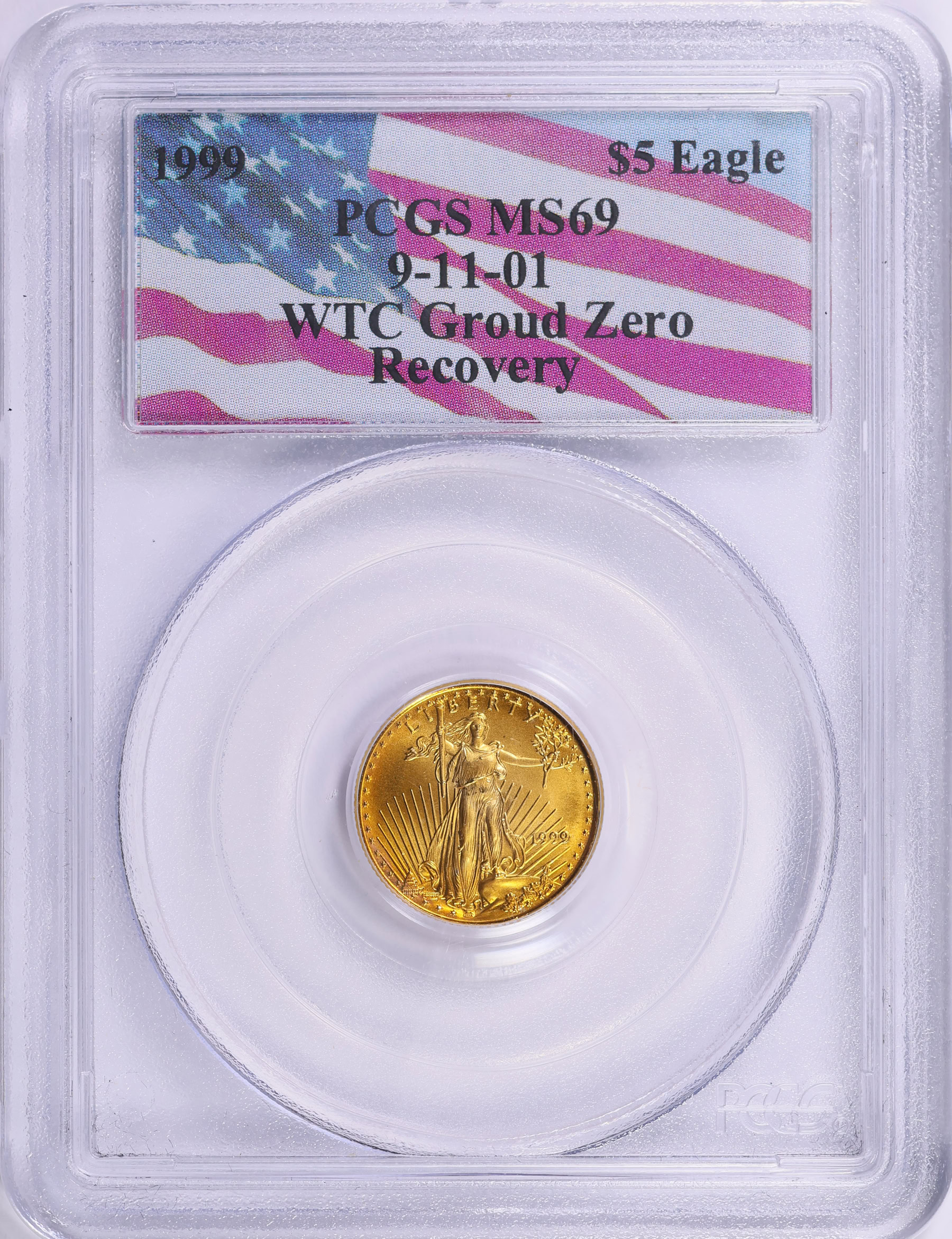 1999 $5 Tenth-Ounce Gold American Eagle WTC World Trade Center