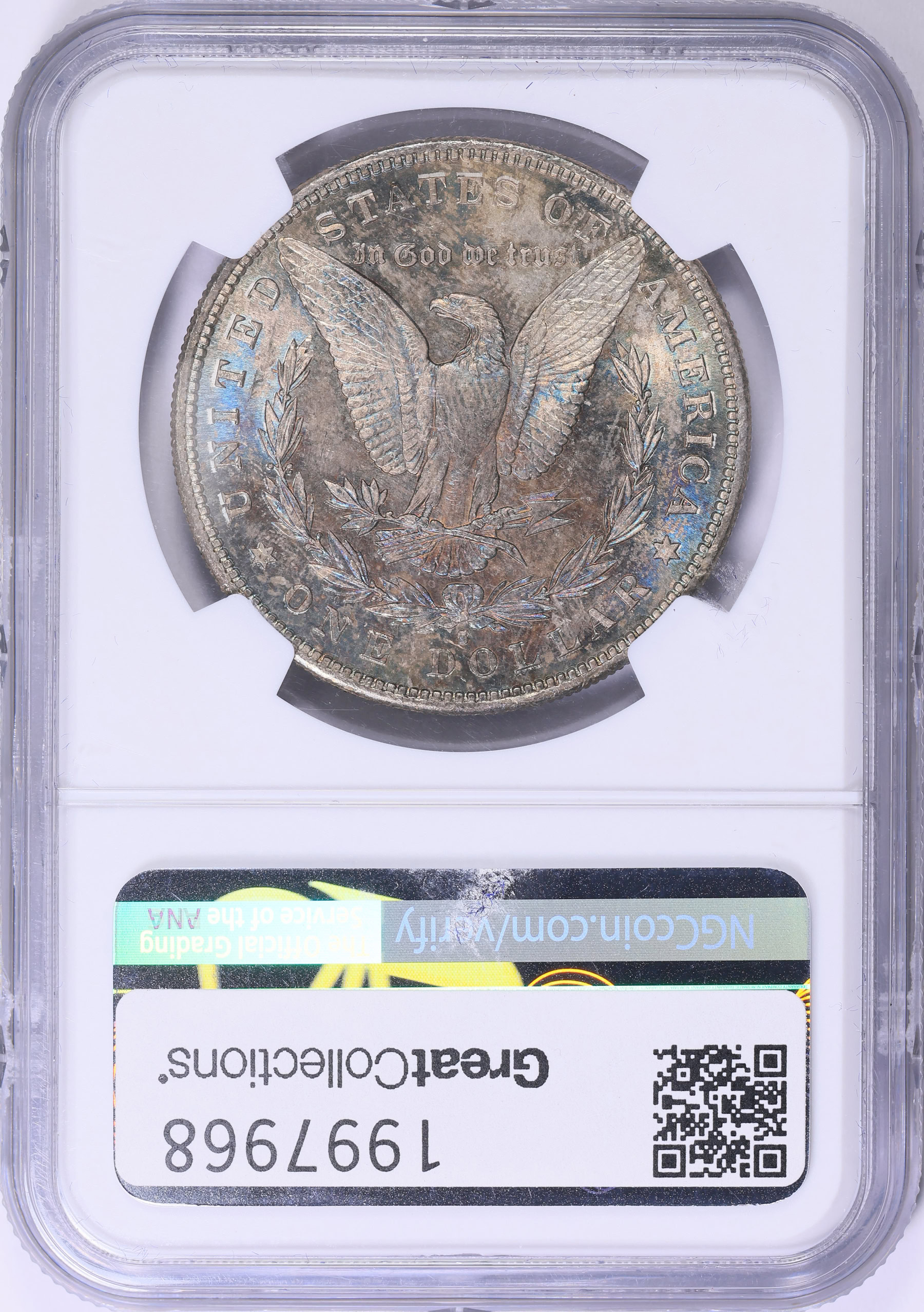 1882-S Morgan Silver Dollar NGC MS-63 (CAC Green) (Toned) (Item