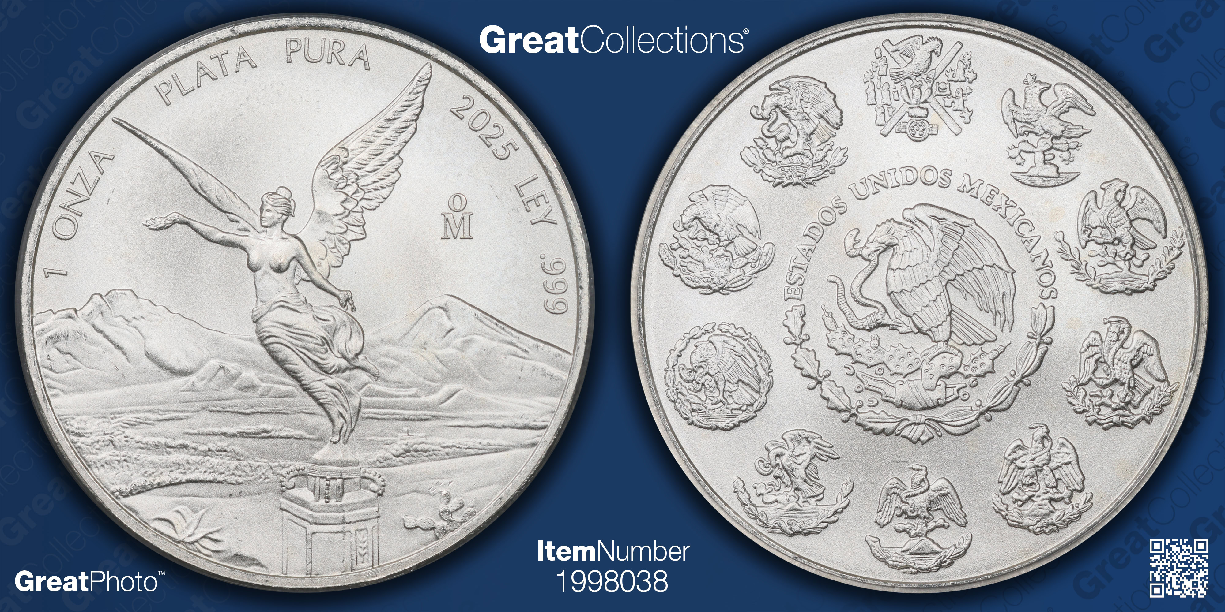 Mexico 2025-Mo Silver Onza Libertad KM-613 PCGS MS-69 | PCGS Cert