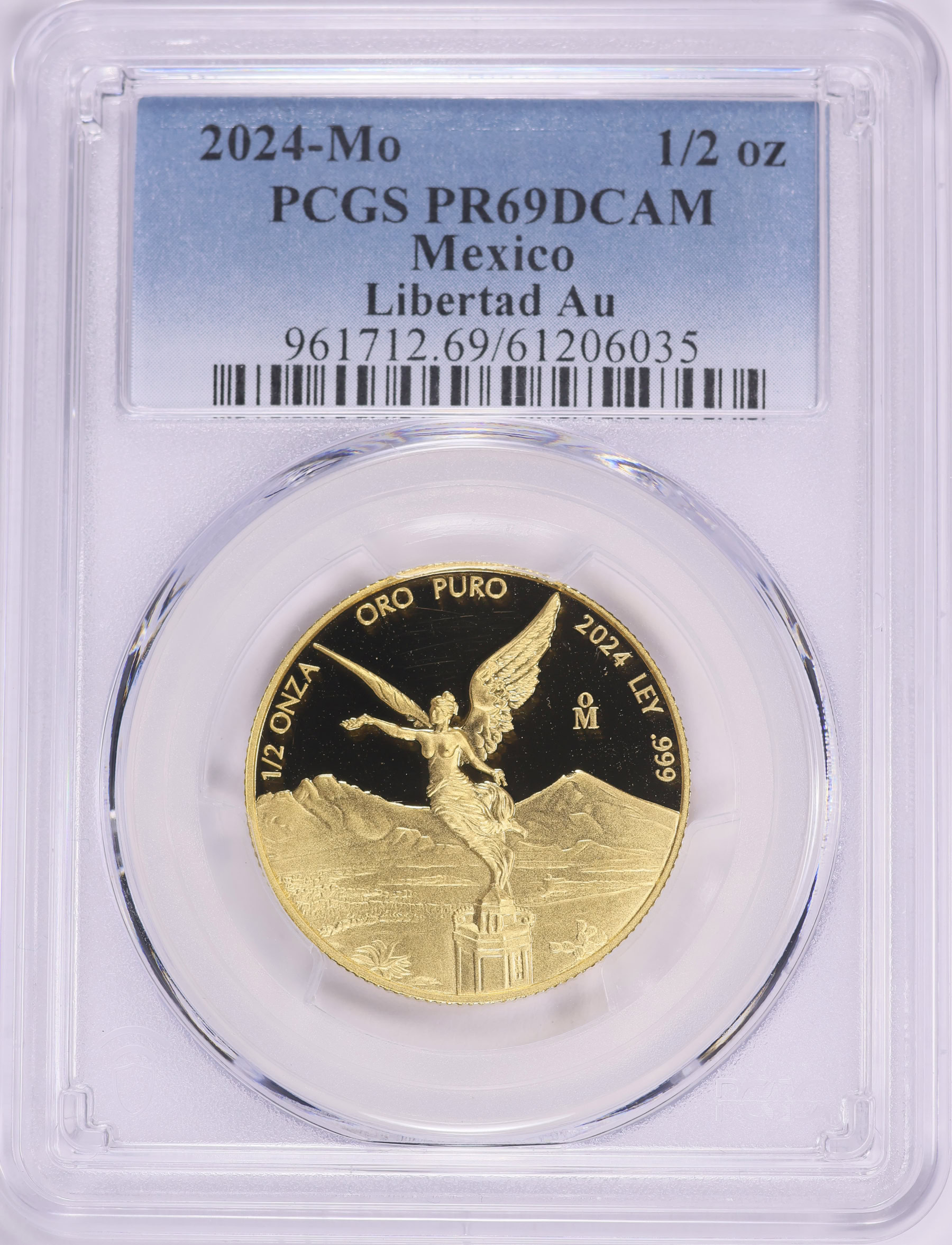 Mexico 2024-Mo Gold 1/2 Onza Libertad KM-674 PCGS Proof-69 DCAM