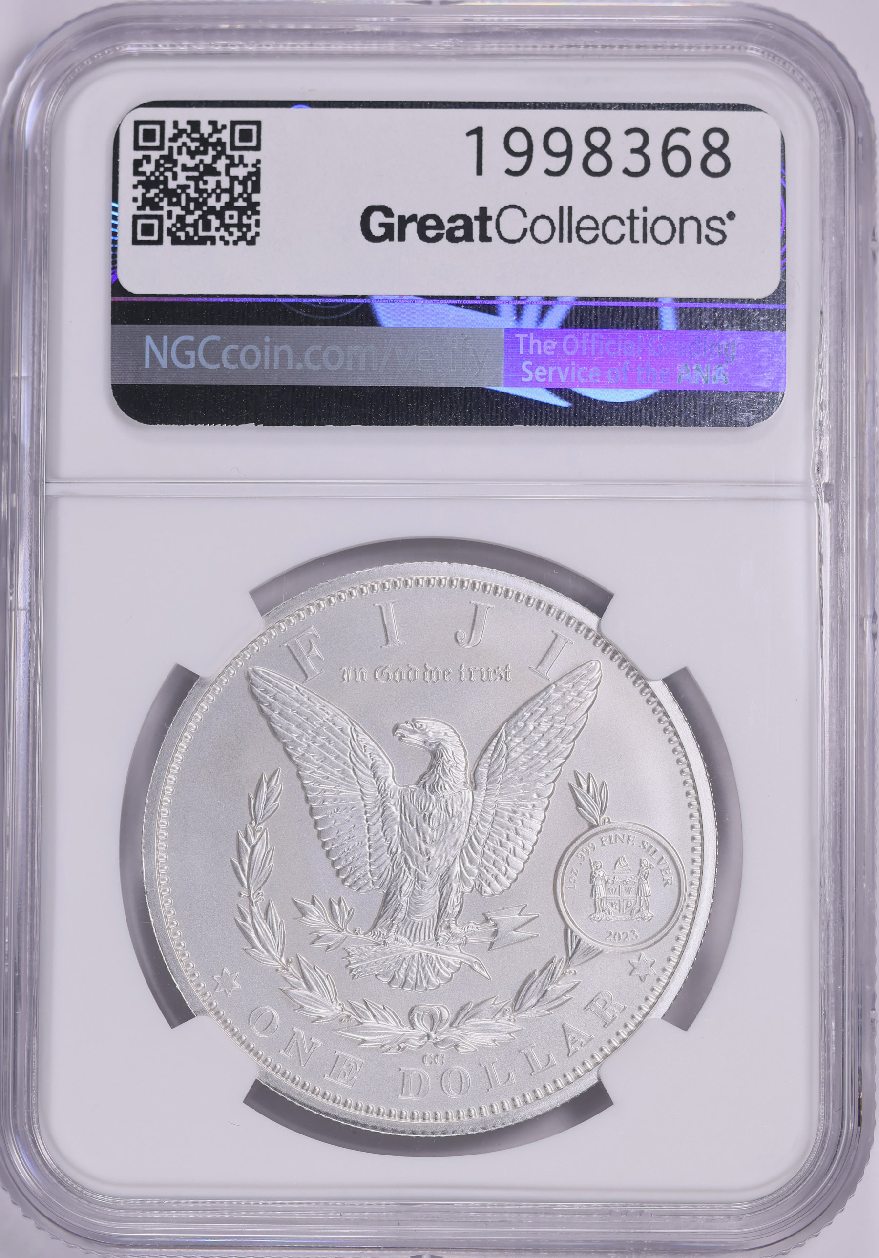 Fiji 2023 Silver Dollar 1887-CC Morgan Early Releases NGC MS-70