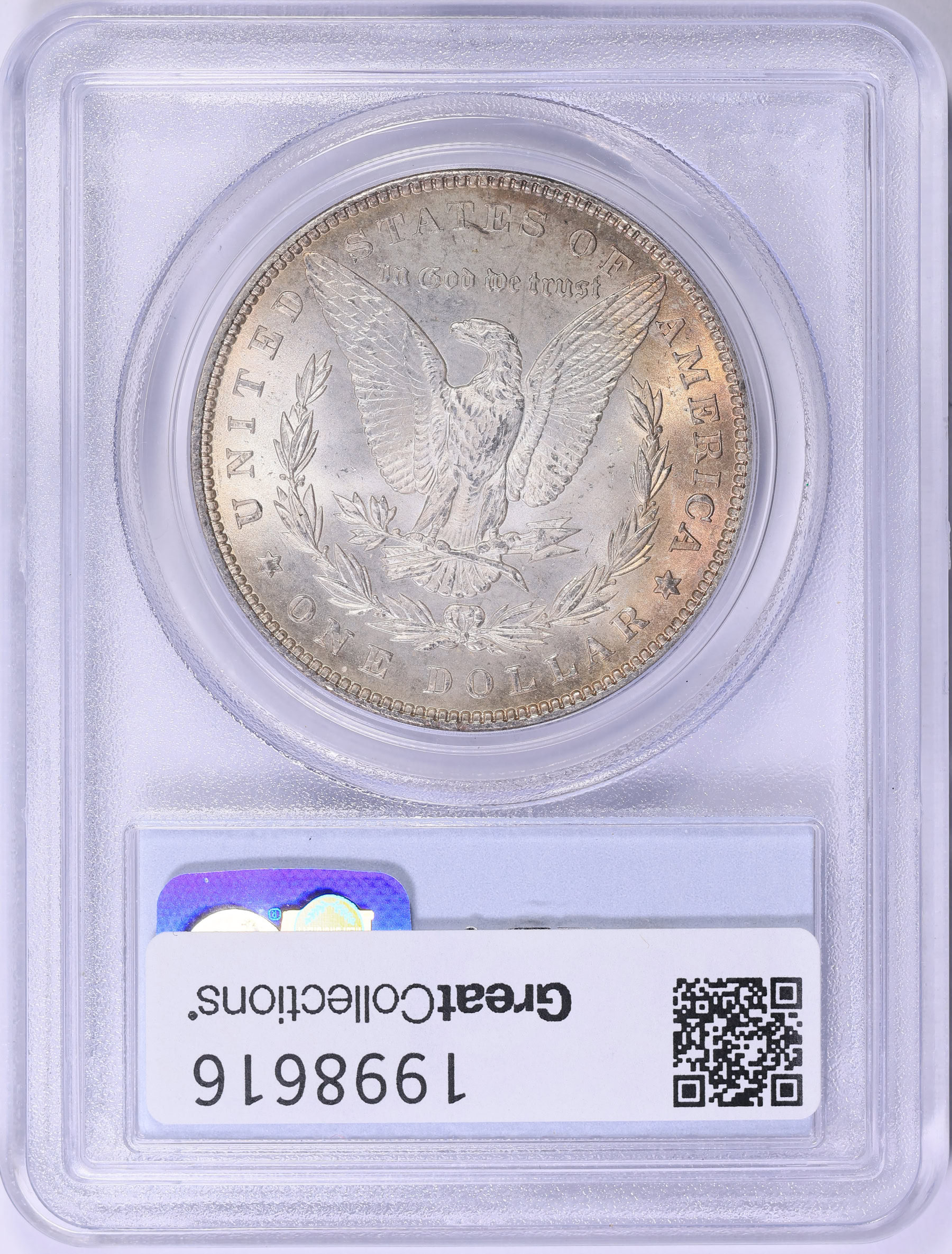 Mint Error 1896 Morgan Silver Dollar Struck Through Obverse PCGS