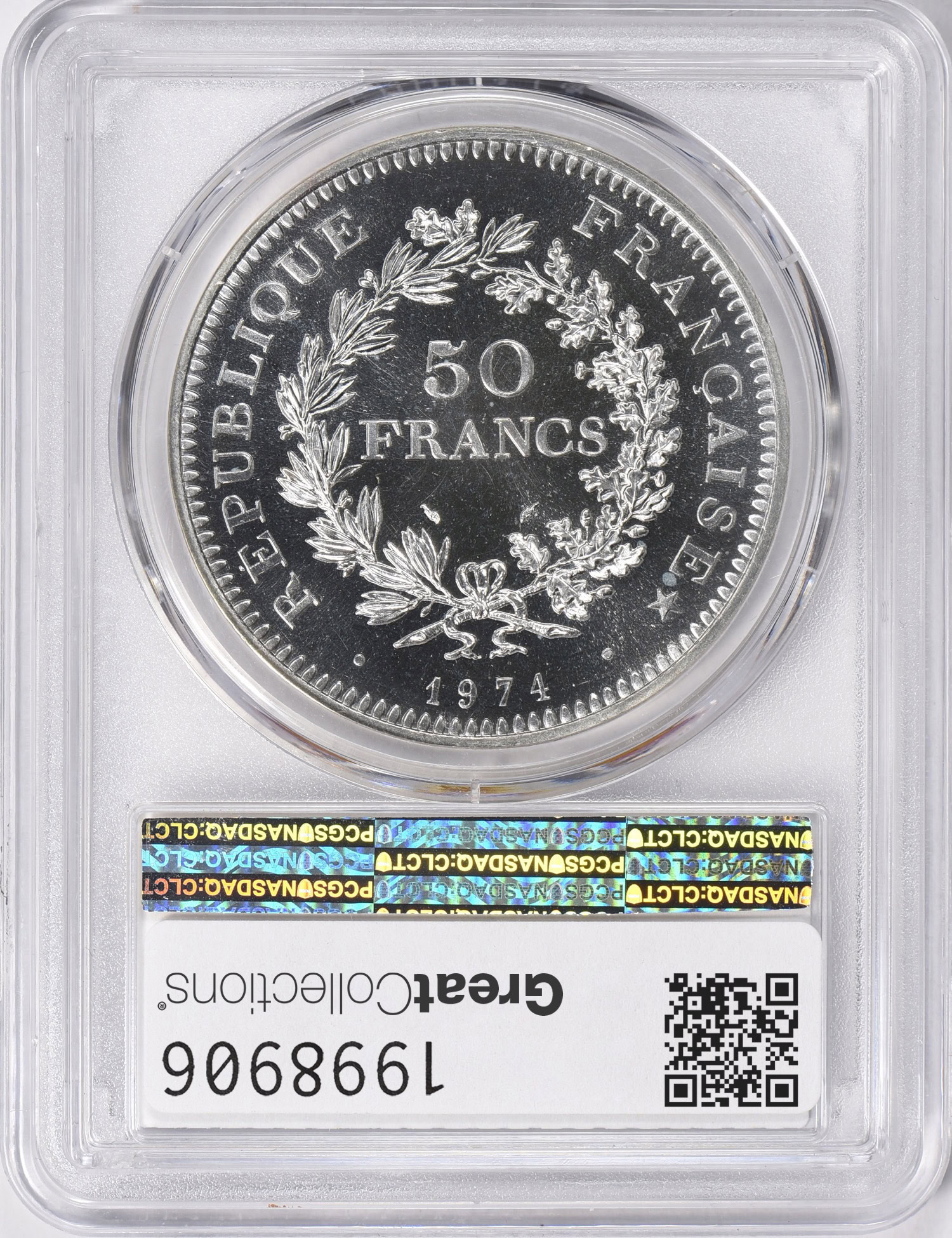 France 1974 Silver 50 Francs Gad-882 PCGS MS-69 (Item 1998906