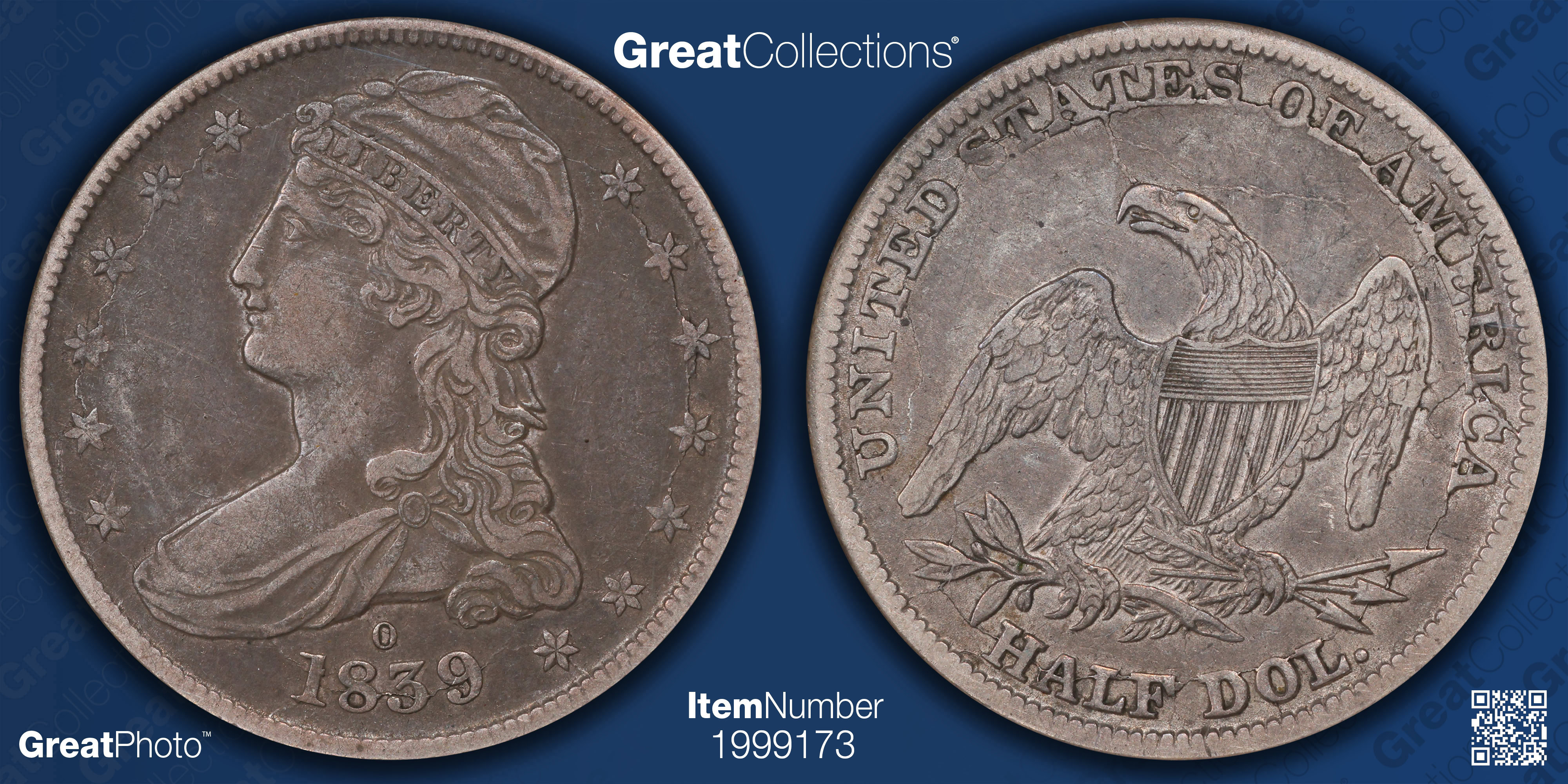 1839-O Capped Bust Half Dollar NGC XF-40 (CAC Green) (Item 1999173