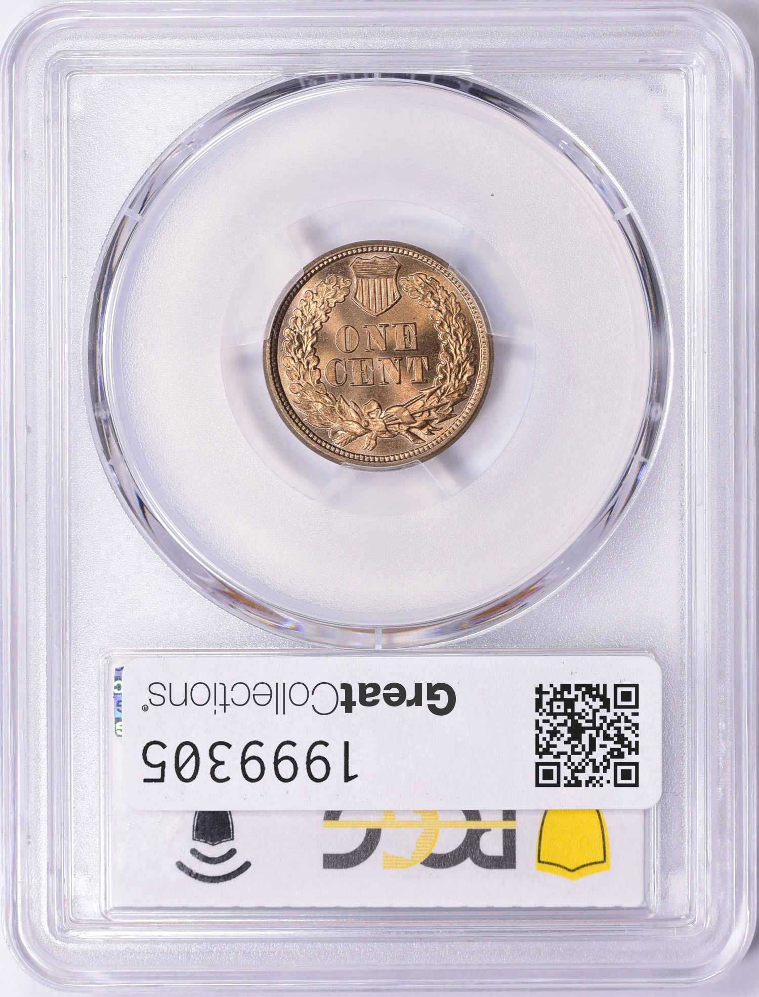 1862 Indian Cent PCGS MS-67+ (CAC Green) (Item 1999305