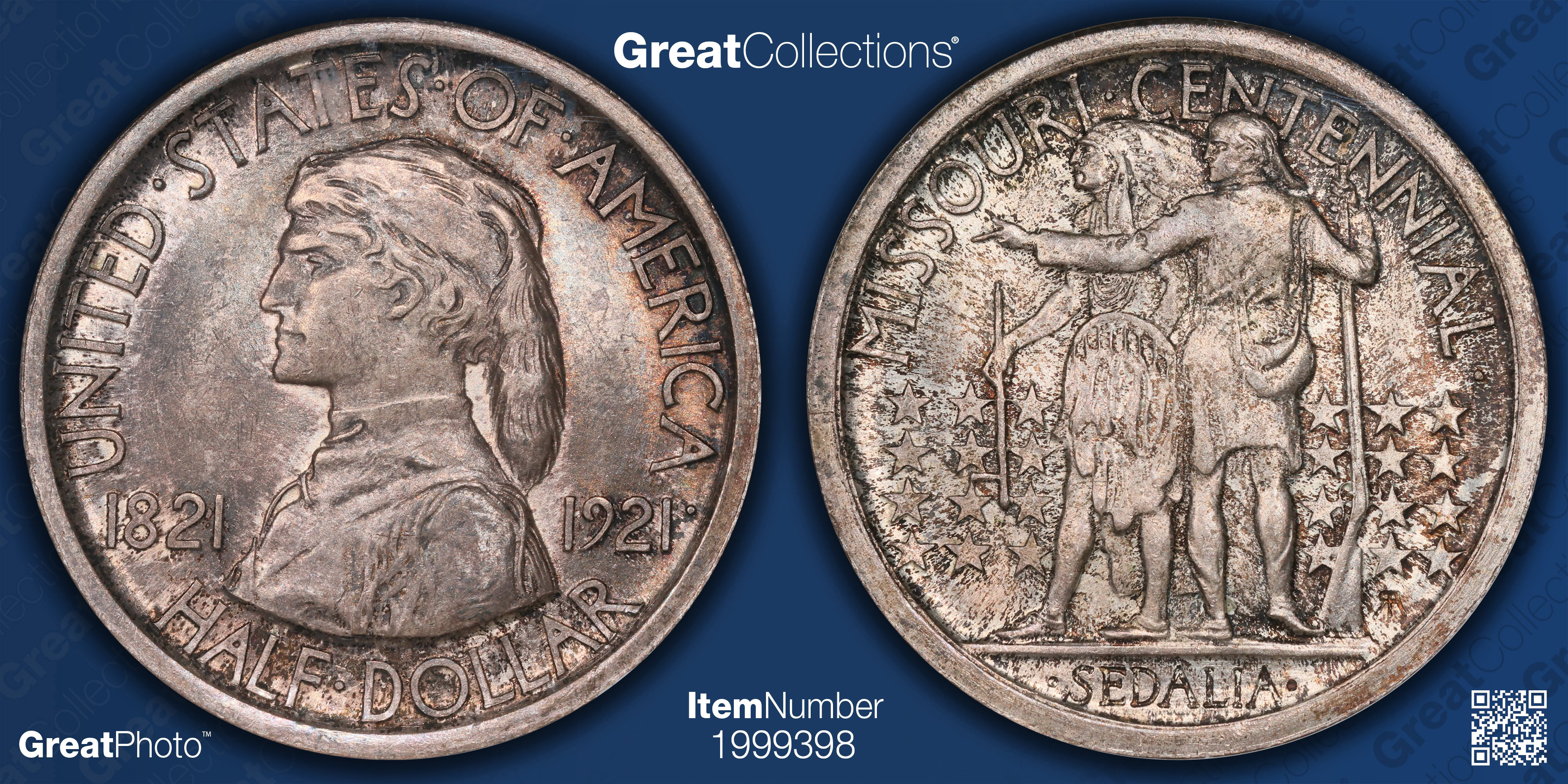 中華民国 開国記念 メカニズム通貨 MS 65  金額 1921 Missouri Centennial Half Dollar NGC MS-65 (Item 1999398