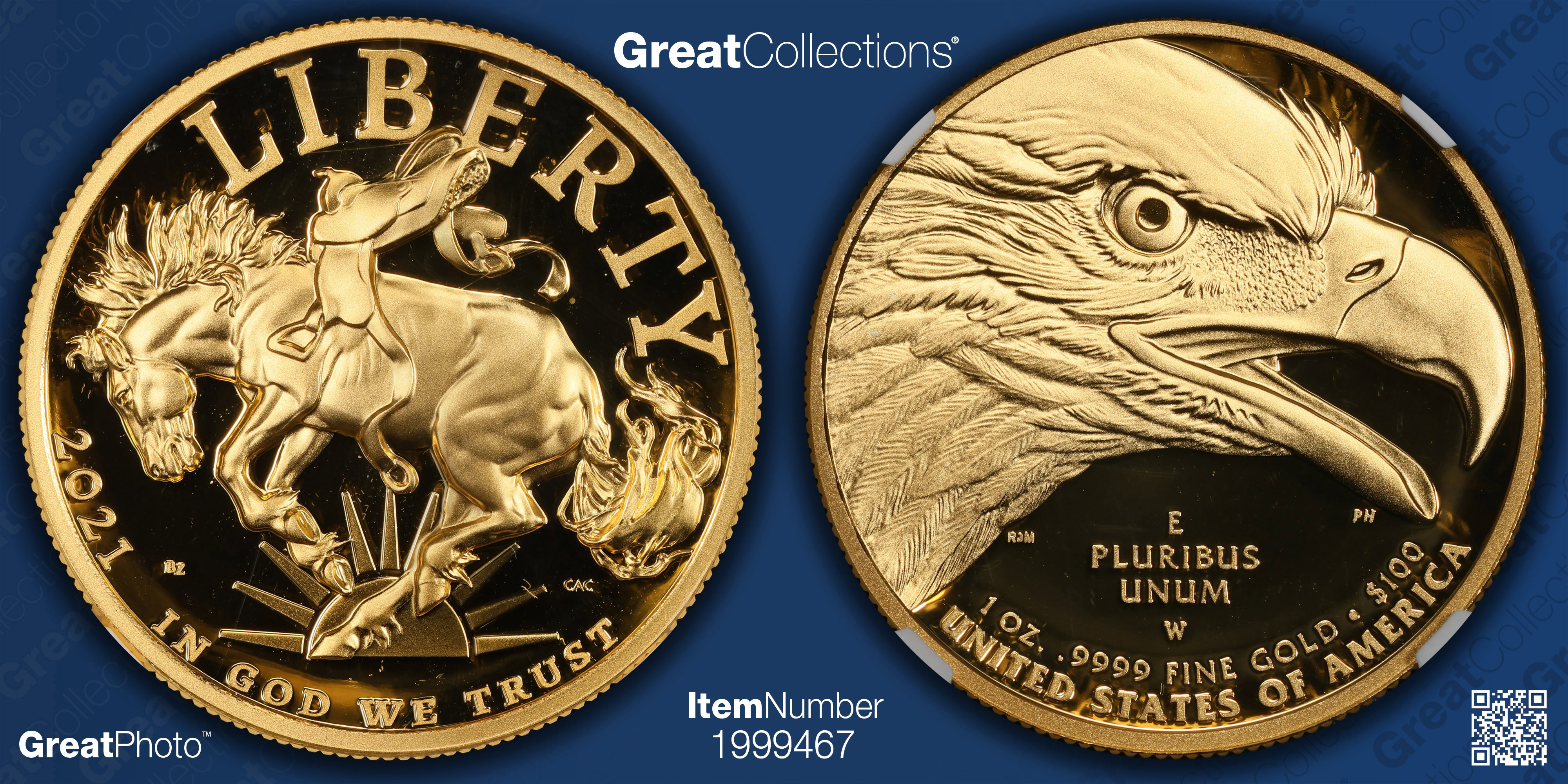 2021-W Gold $100 American Liberty High Relief First Day of Issue