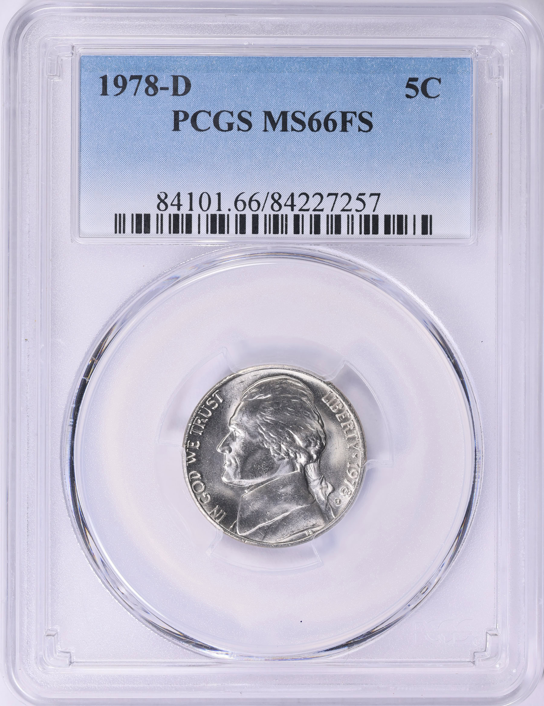1978-D Jefferson Nickel PCGS MS-66 FS (Item 1999867