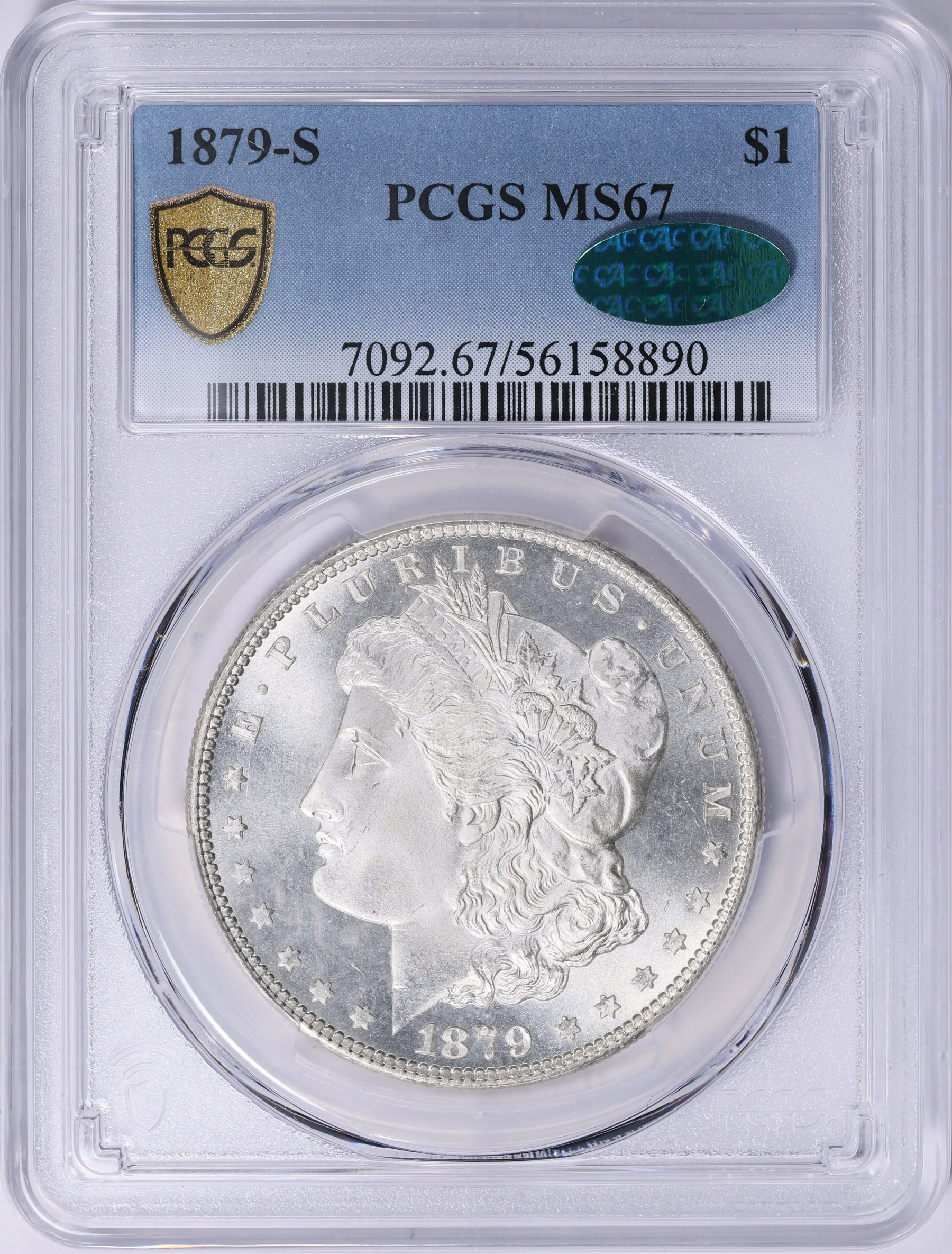 1879-S Morgan Silver Dollar PCGS MS-67 (CAC Green) (Item 2000929