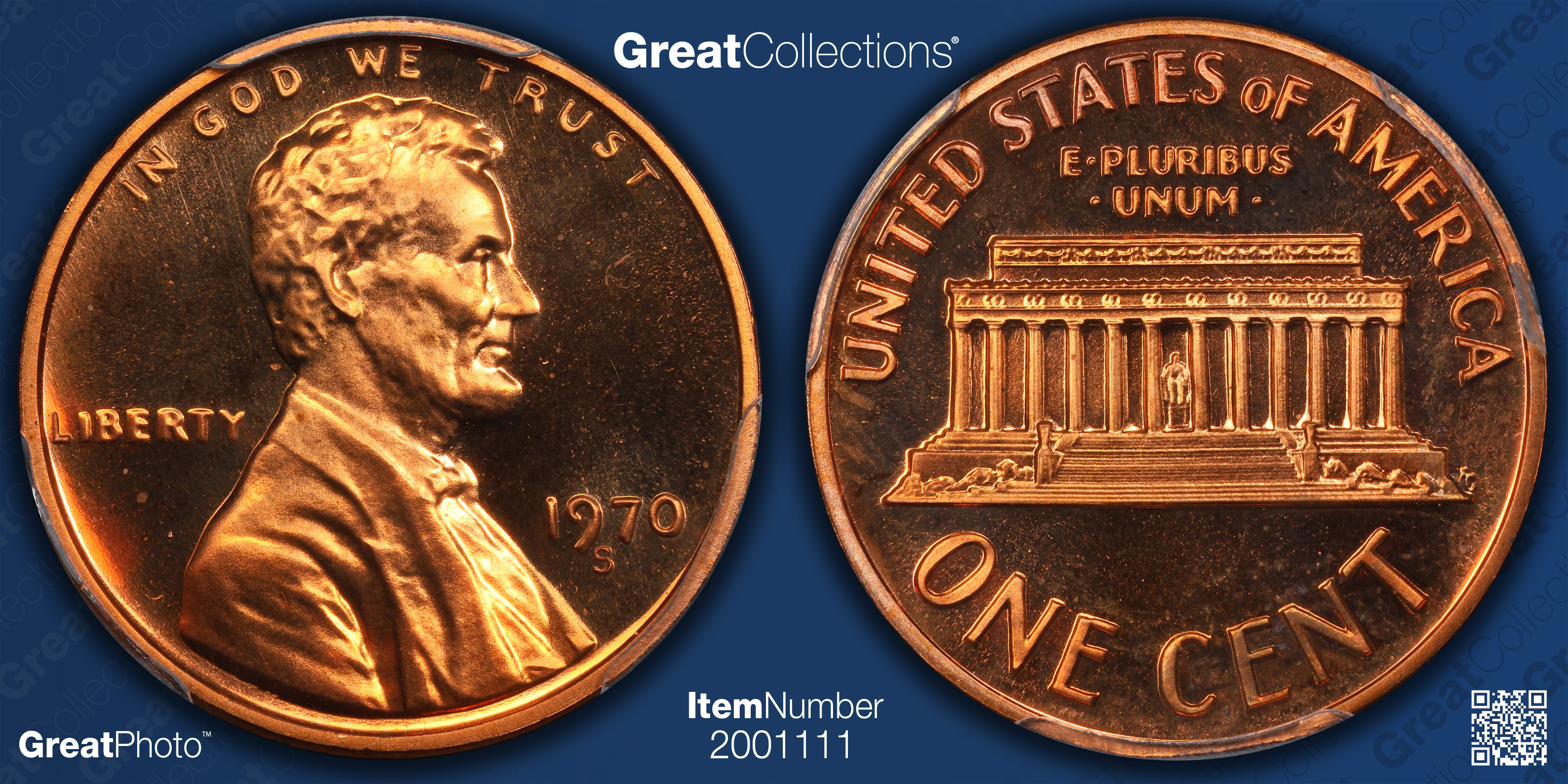 1970-S Lincoln Cent Doubled Die Obverse, Large Date/Small Date FS-102 ...