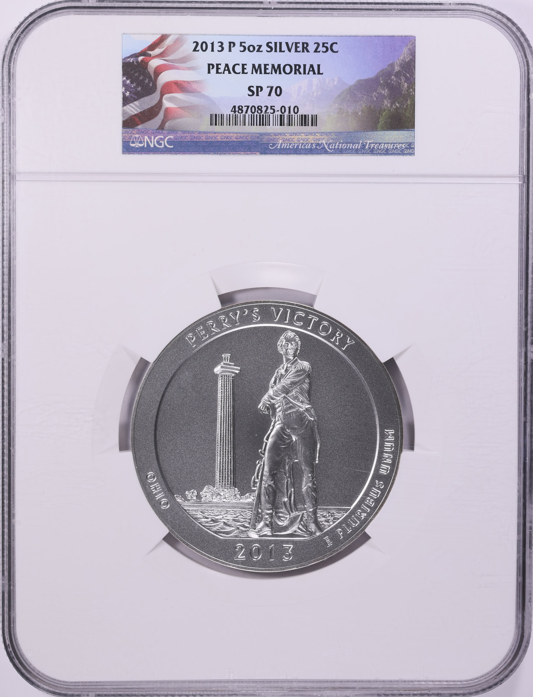2013-P America the Beautiful 5 oz. Silver Quarter Perrys Memorial