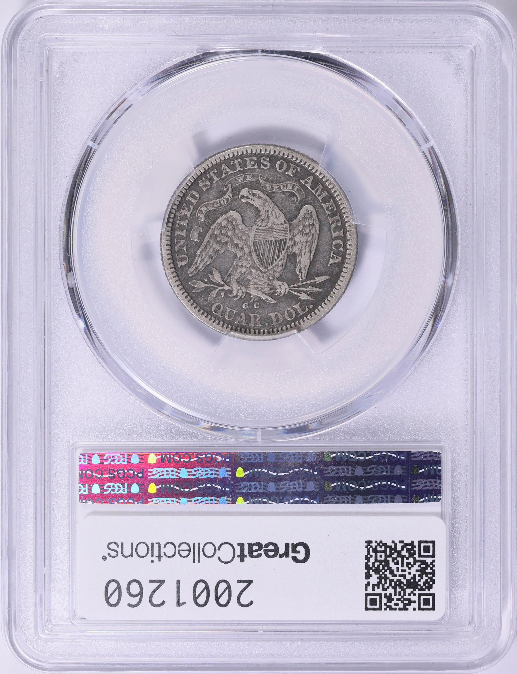 1873-CC Seated Liberty Quarter Arrows PCGS VF-35 (Item 2001260