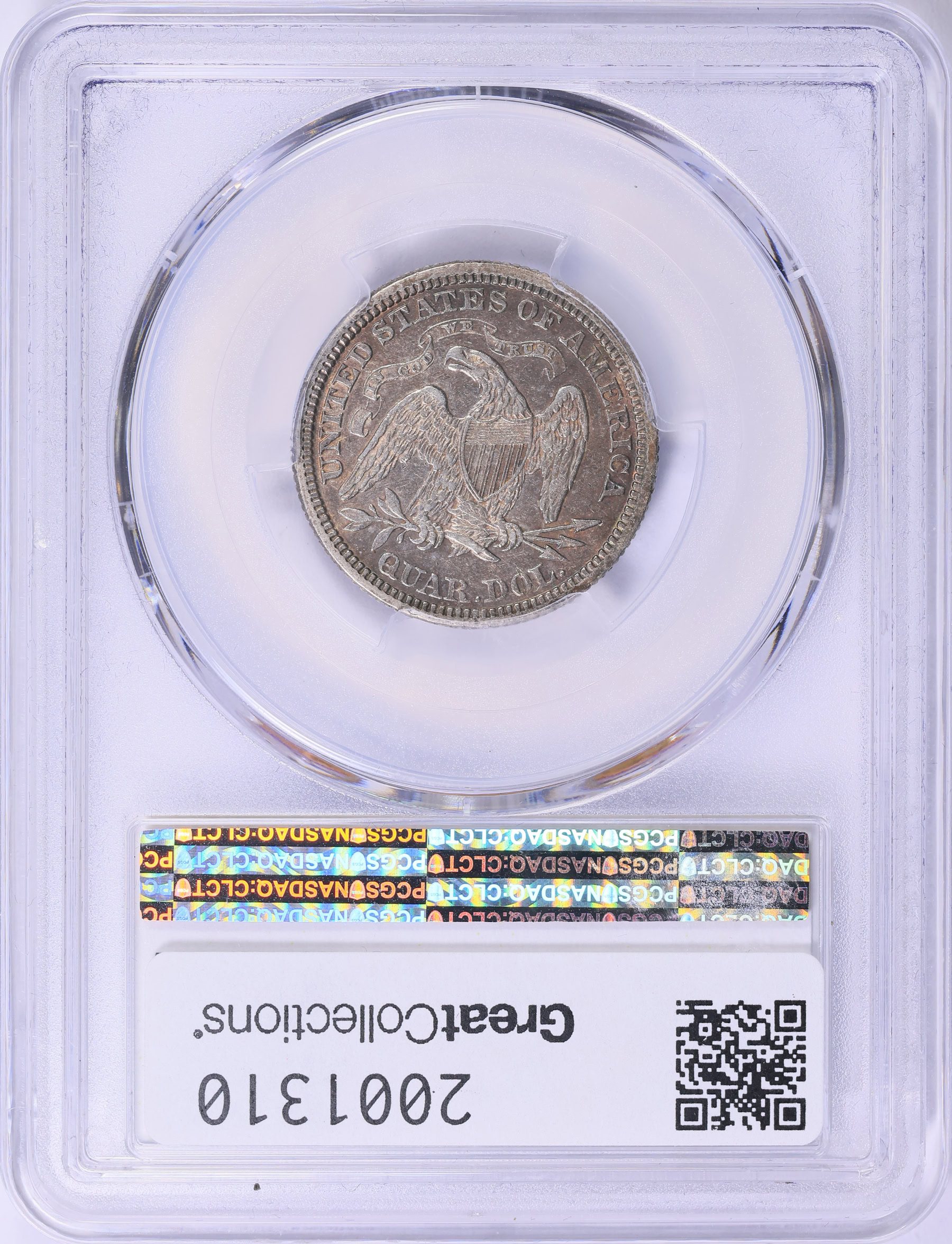 1869 Seated Liberty Quarter PCGS XF-40 (Item 2001310