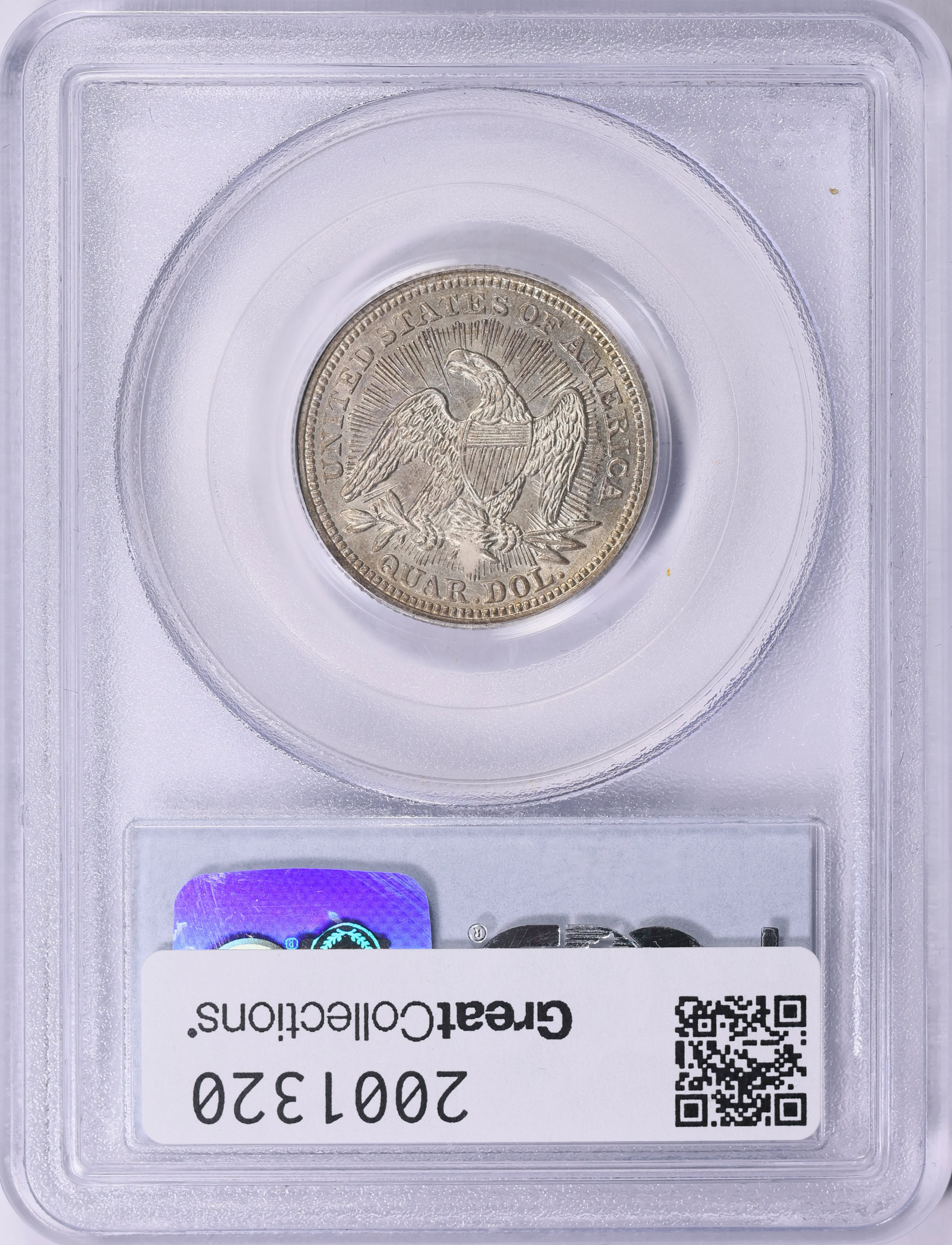 1853/4 Seated Liberty Quarter Arrows and Rays FS-301 PCGS AU-58