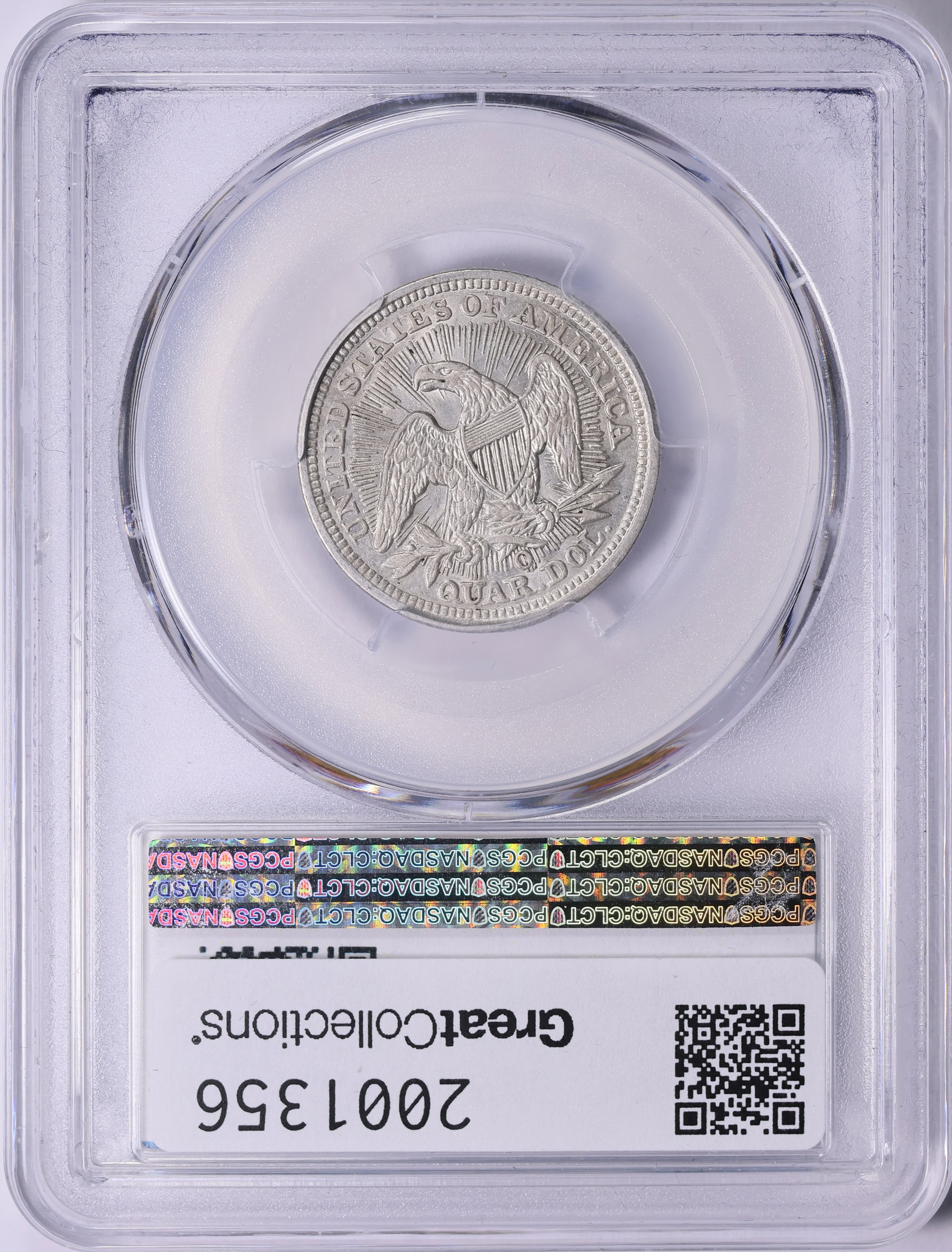 1853-O Seated Liberty Quarter Arrows and Rays PCGS AU-50 (CAC