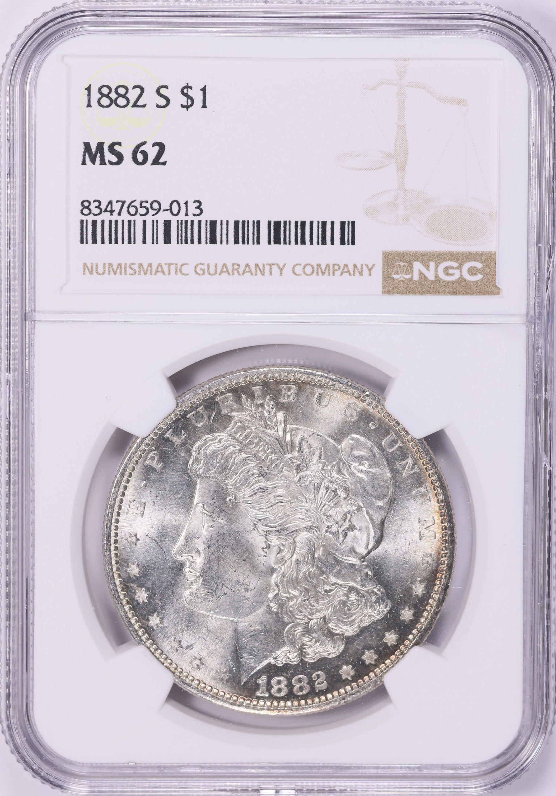 『NGC MS62』アメリカモルガンダラー1ドル銀貨(1882年)O tukuyo_b-0101