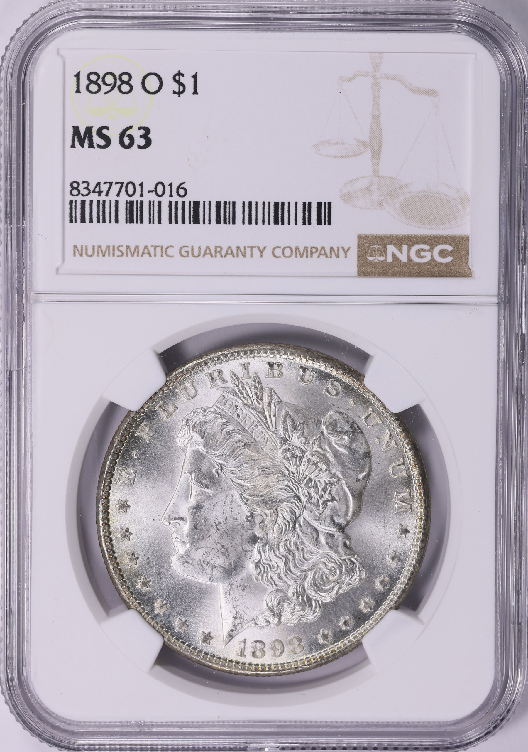1898 O モルガン・ダラー MS 63 1898-O Morgan Silver Dollar NGC MS-63 (Item 2001947