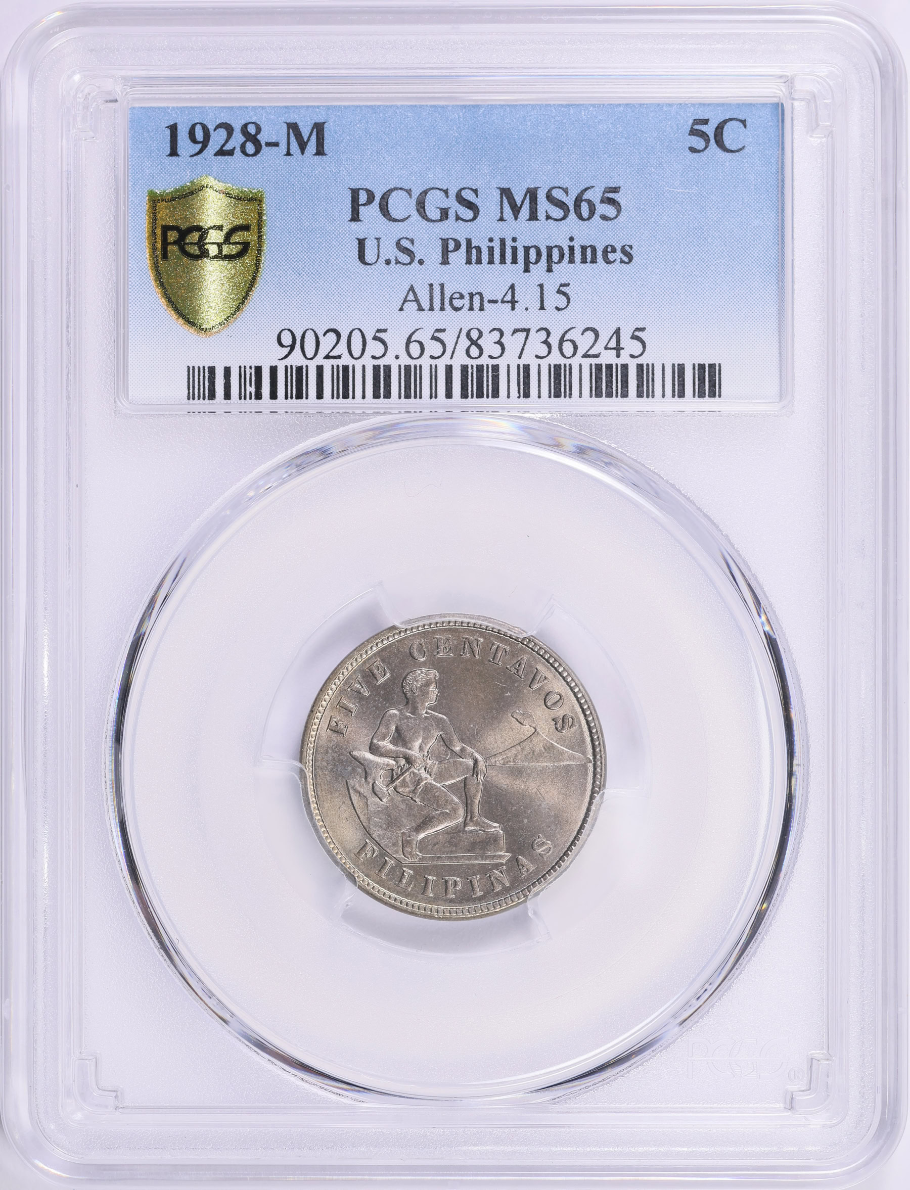 1928-M U.S. Philippines Five Centavos PCGS MS-65 (Item 2002004