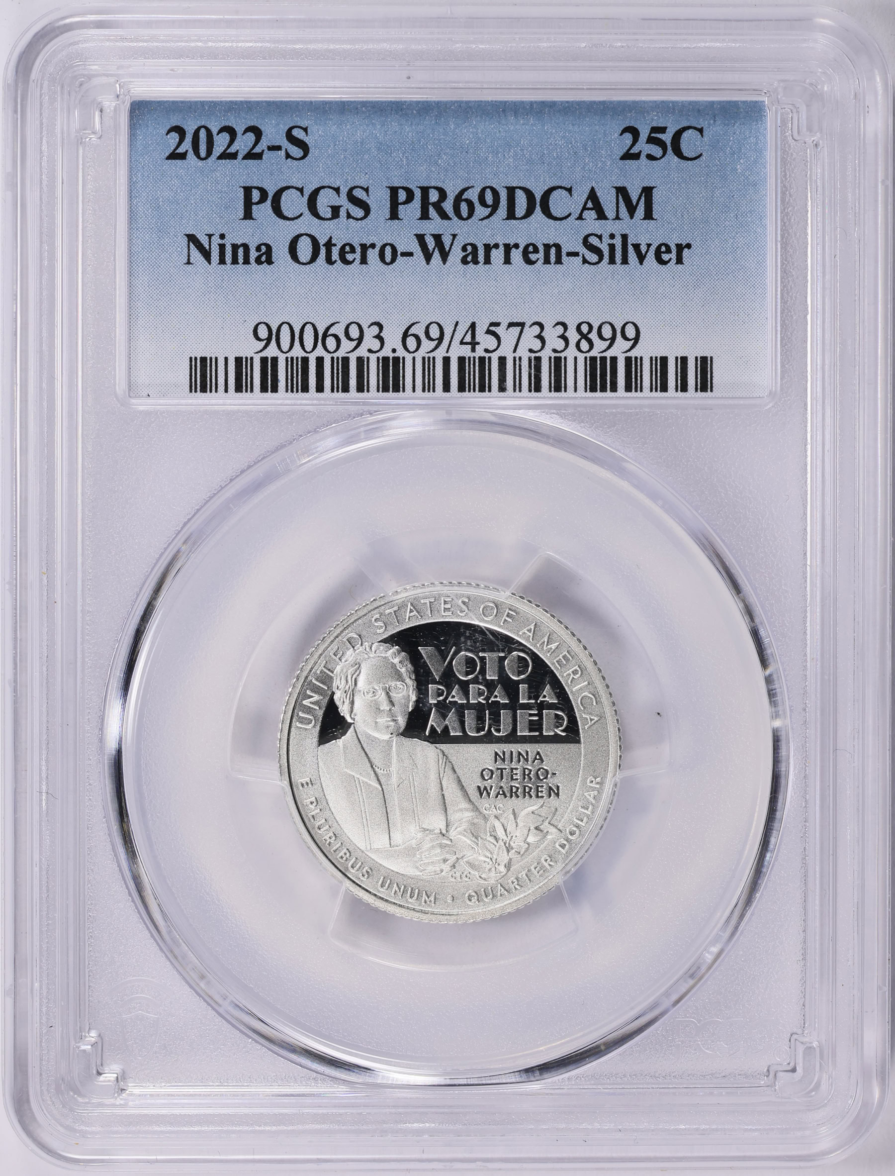 2022-S American Women Quarter Nina Otero-Warren Silver PCGS Proof-69 ...