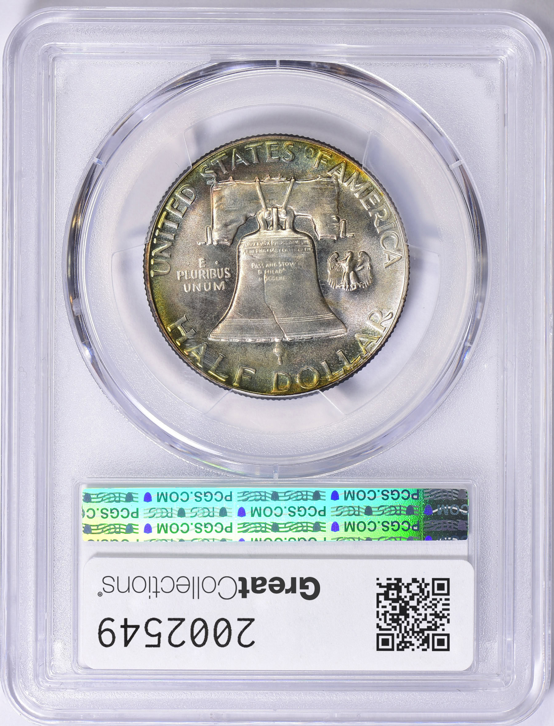 1951 Franklin Half Dollar PCGS Proof-66+ (CAC Green) (Toned) (Item