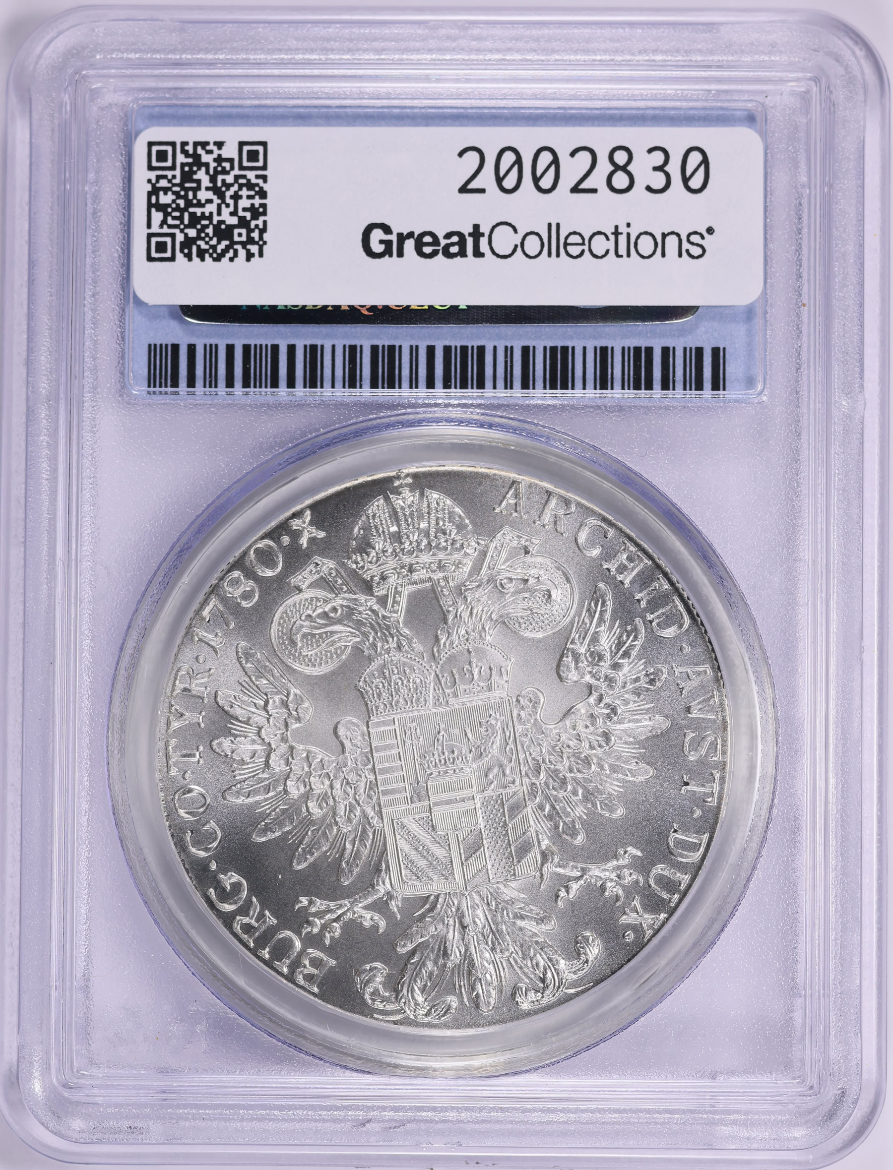 Austria 1780-S.F. Silver Thaler Modern Restrike (1853-Present